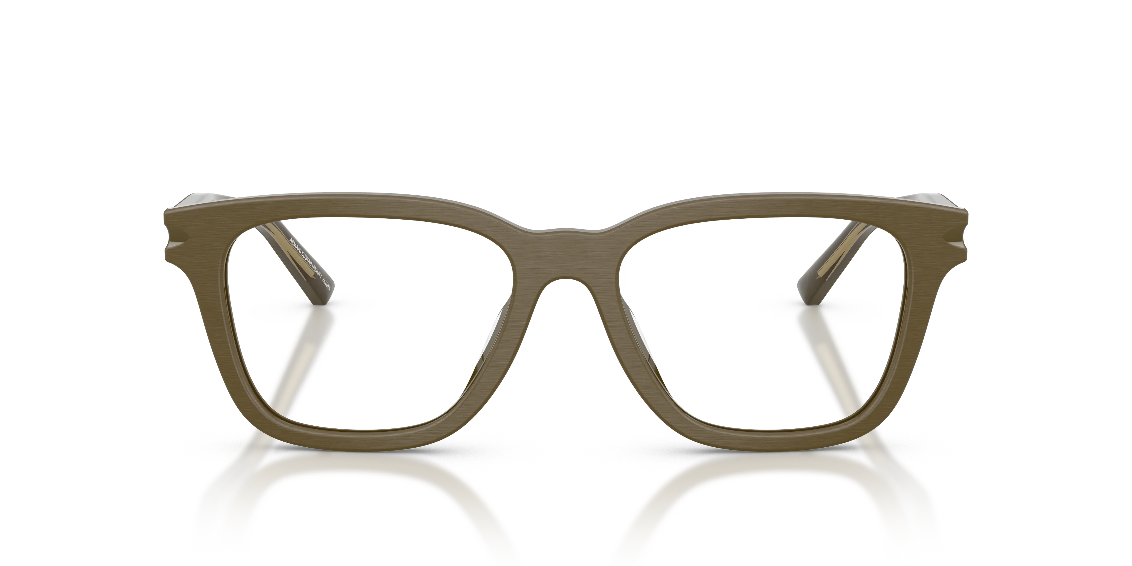Giorgio Armani AR7288U 6401 Montature da vista Acetato Verde Trasparente Pillow Normale - immagine 3