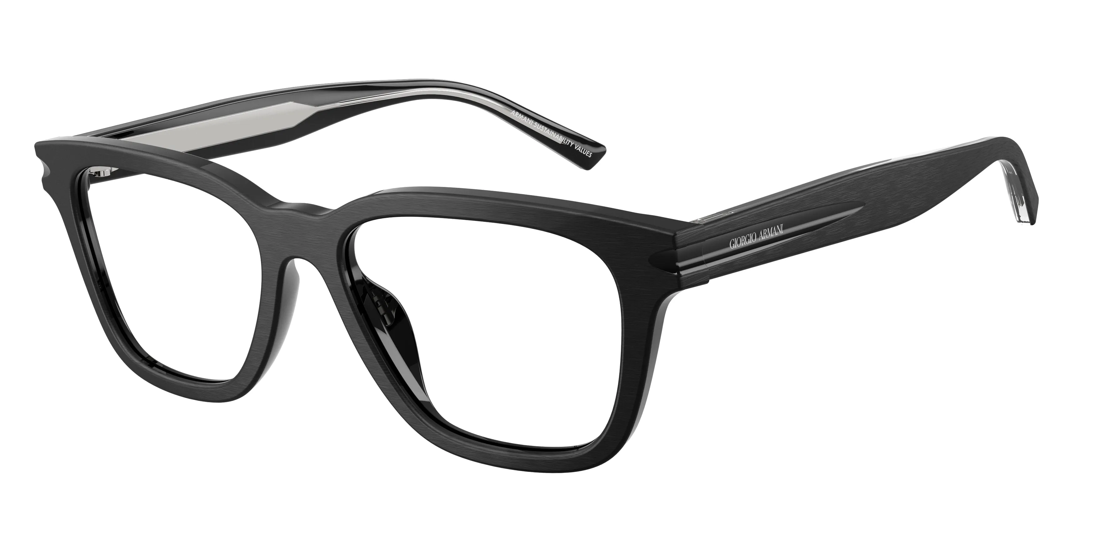 Giorgio Armani AR7288U 5009 Montature da vista Acetato Nero Trasparente Pillow Normale - immagine 1