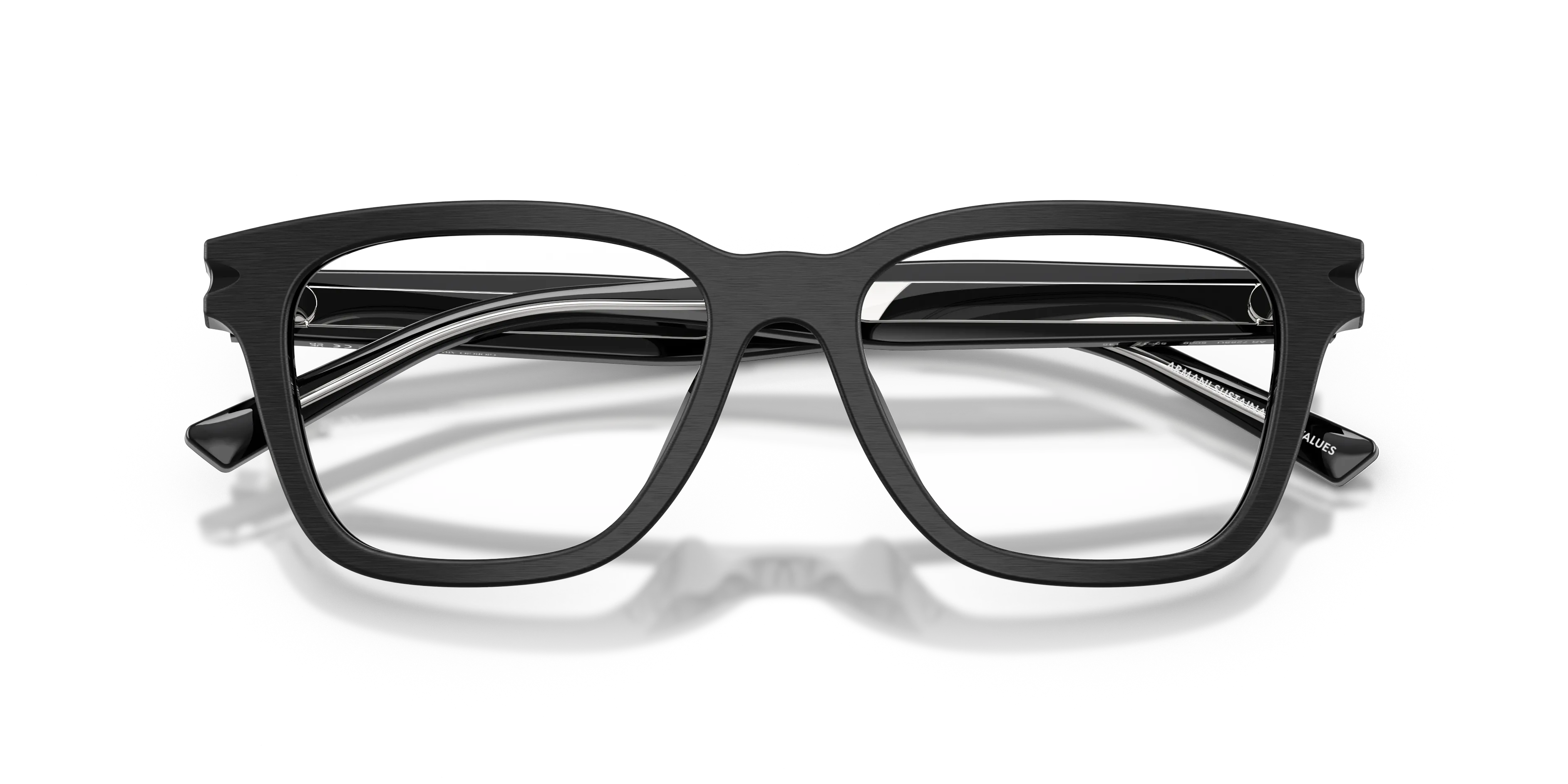 Giorgio Armani AR7288U 5009 Montature da vista Acetato Nero Trasparente Pillow Normale - immagine 2