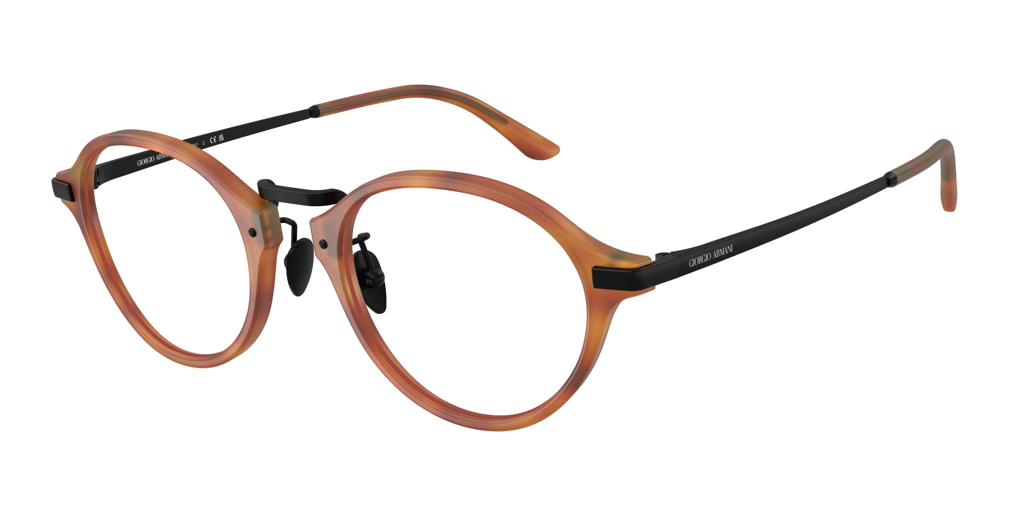 Giorgio Armani AR7287 6404 Montature da vista Acetato Marrone Trasparente Pantos Normale - immagine 1