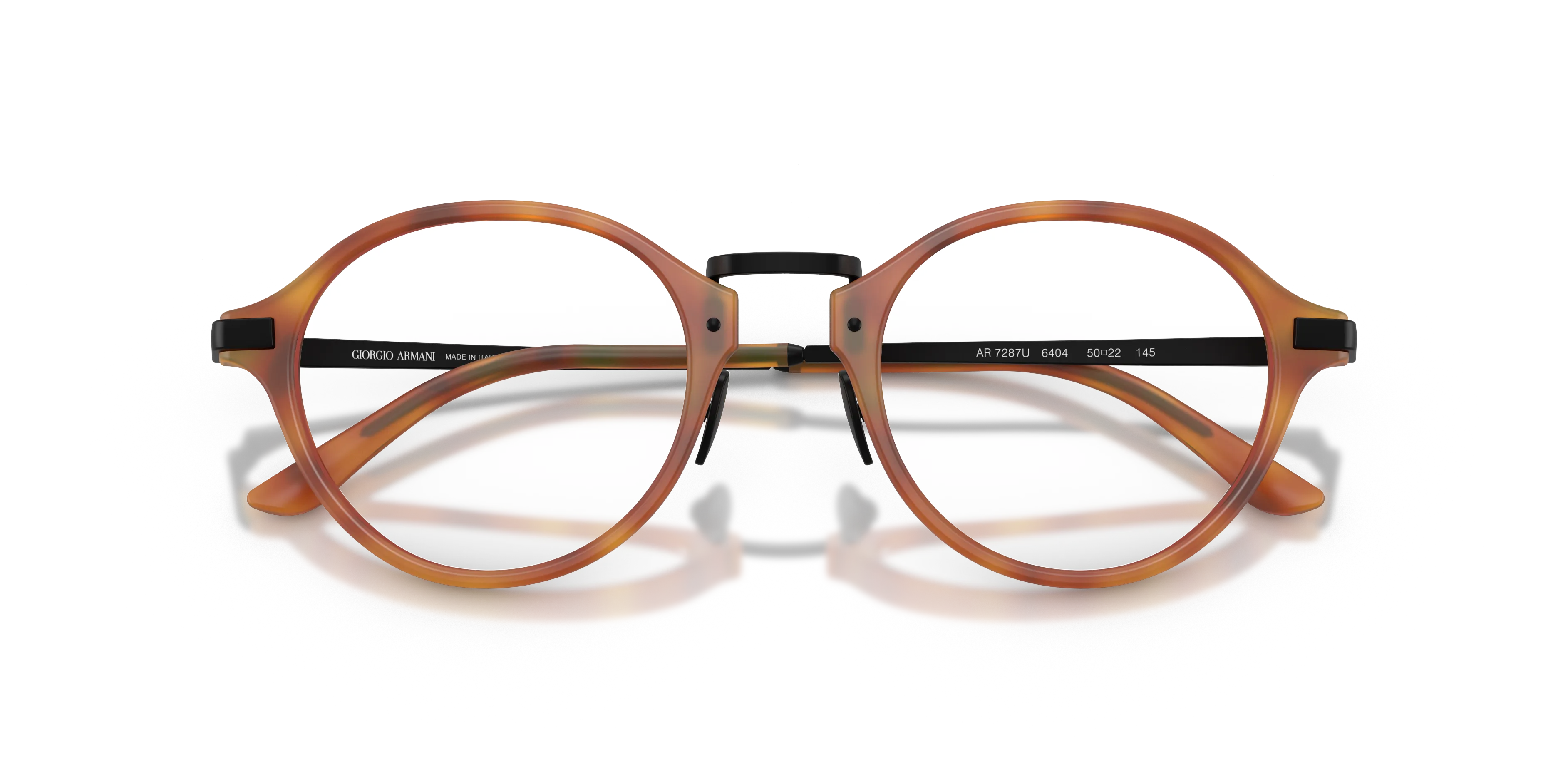 Giorgio Armani AR7287 6404 Montature da vista Acetato Marrone Trasparente Pantos Normale - immagine 2