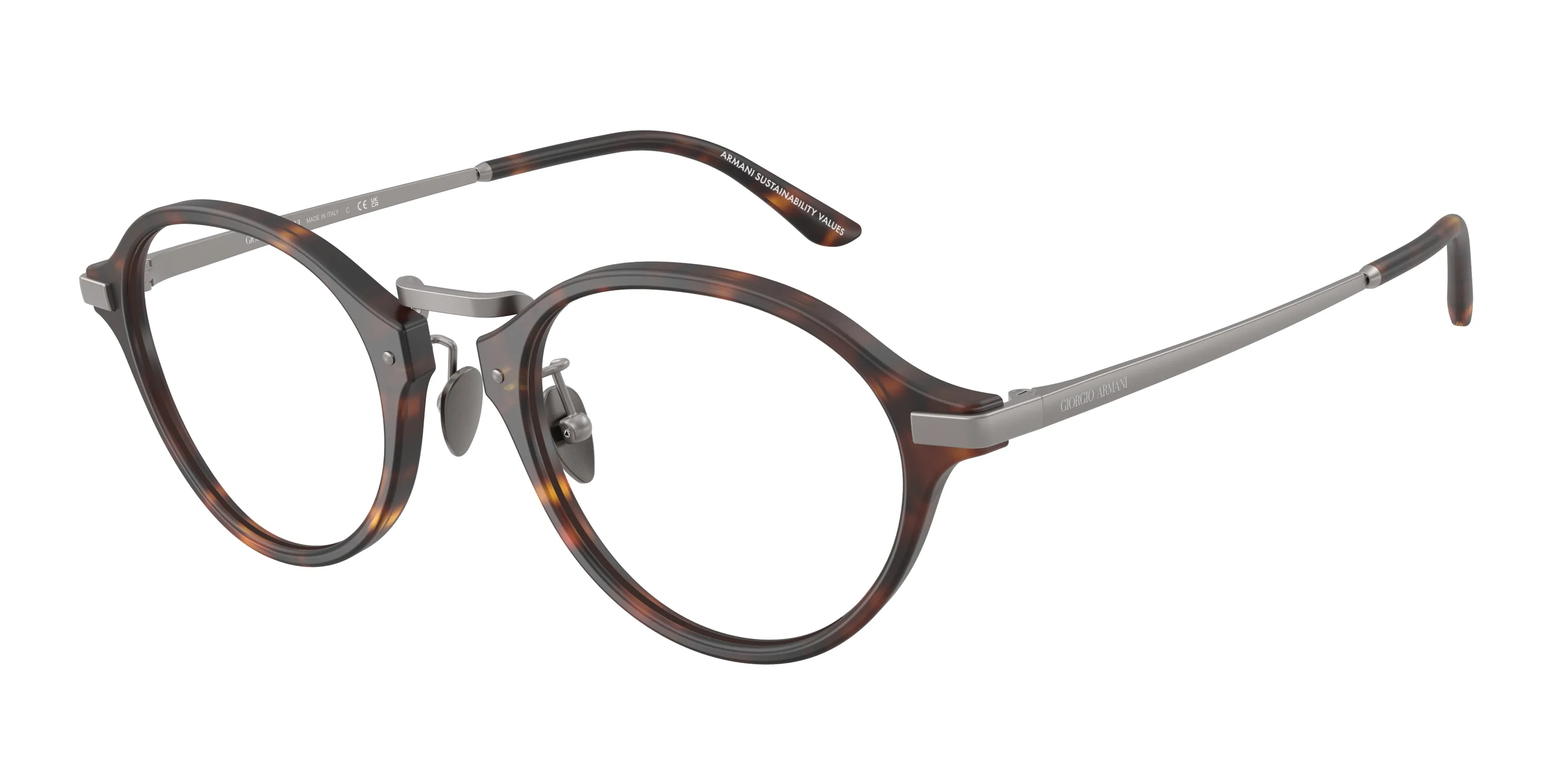 Giorgio Armani AR7287 6403 Montature da vista Acetato Tartaruga Trasparente Pantos Normale - immagine 1