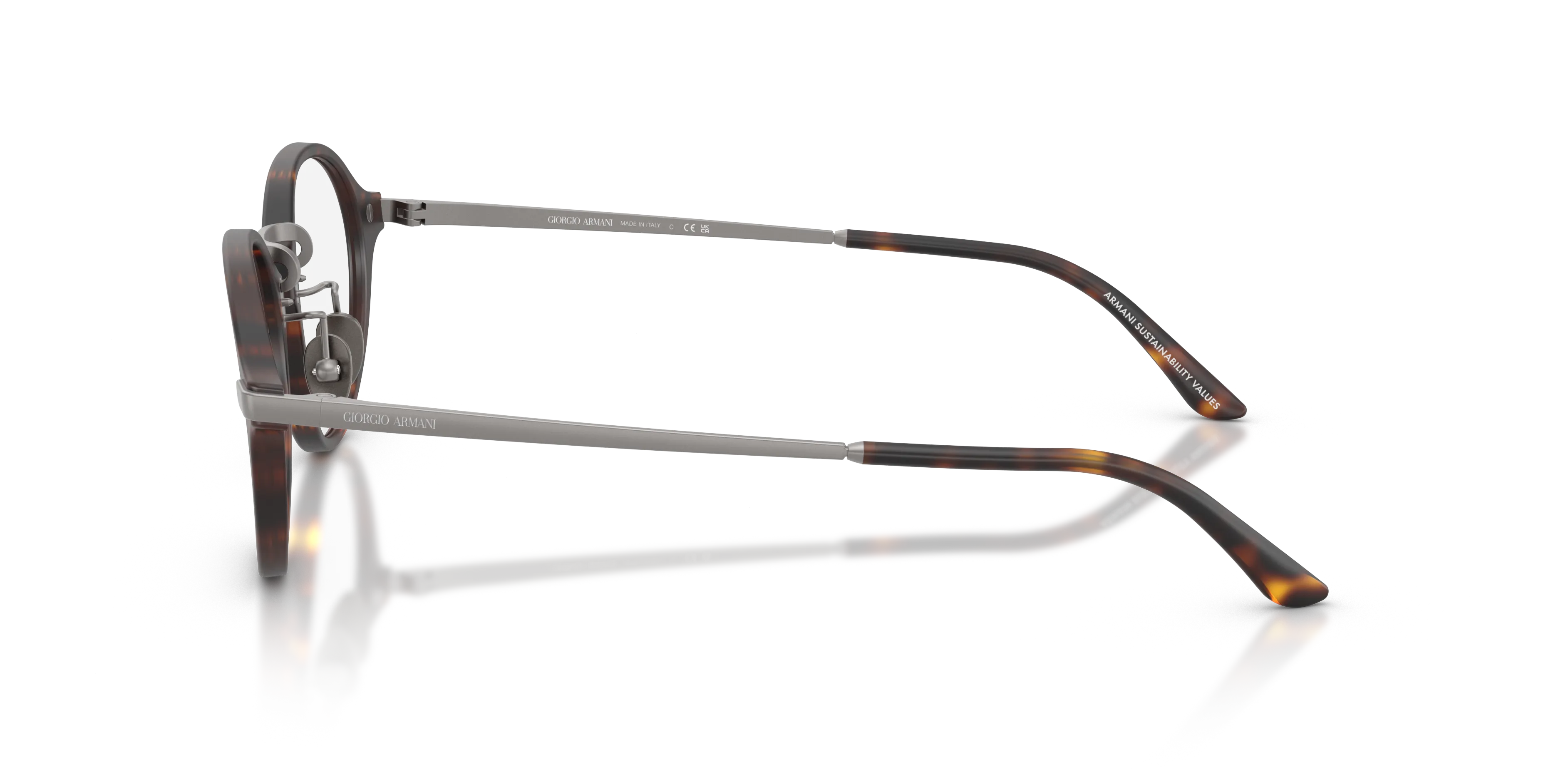 Giorgio Armani AR7287 6403 Montature da vista Acetato Tartaruga Trasparente Pantos Normale - immagine 4