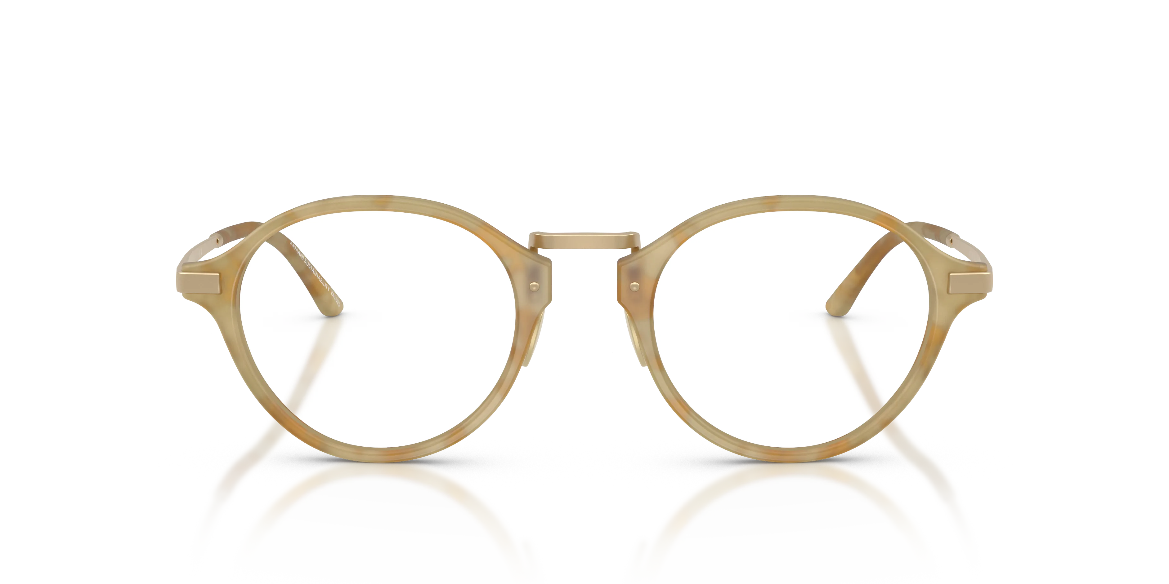 Giorgio Armani AR7287 6300 Montature da vista Acetato Beige Trasparente Pantos Normale - immagine 3