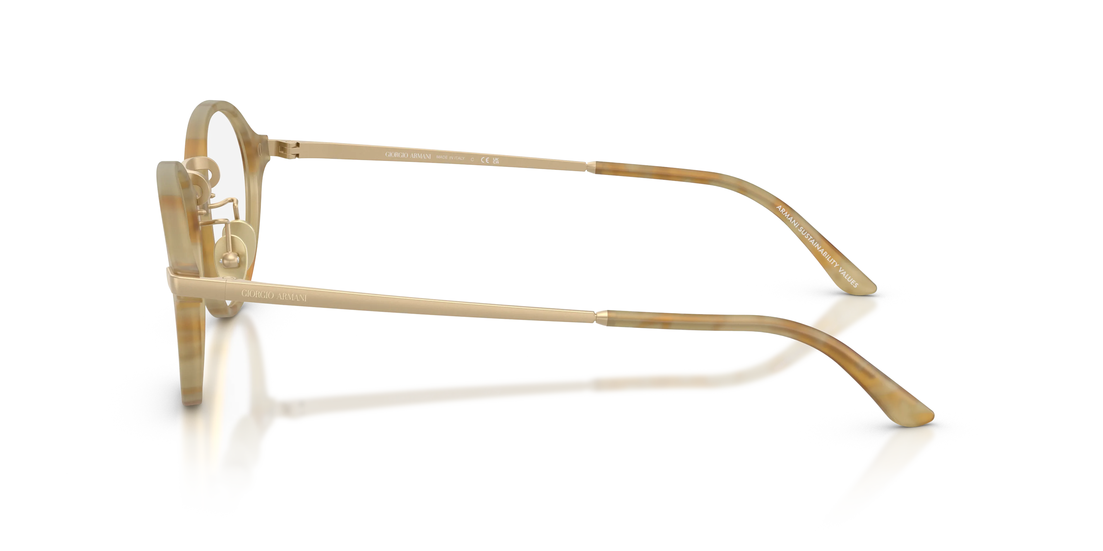Giorgio Armani AR7287 6300 Montature da vista Acetato Beige Trasparente Pantos Normale - immagine 4