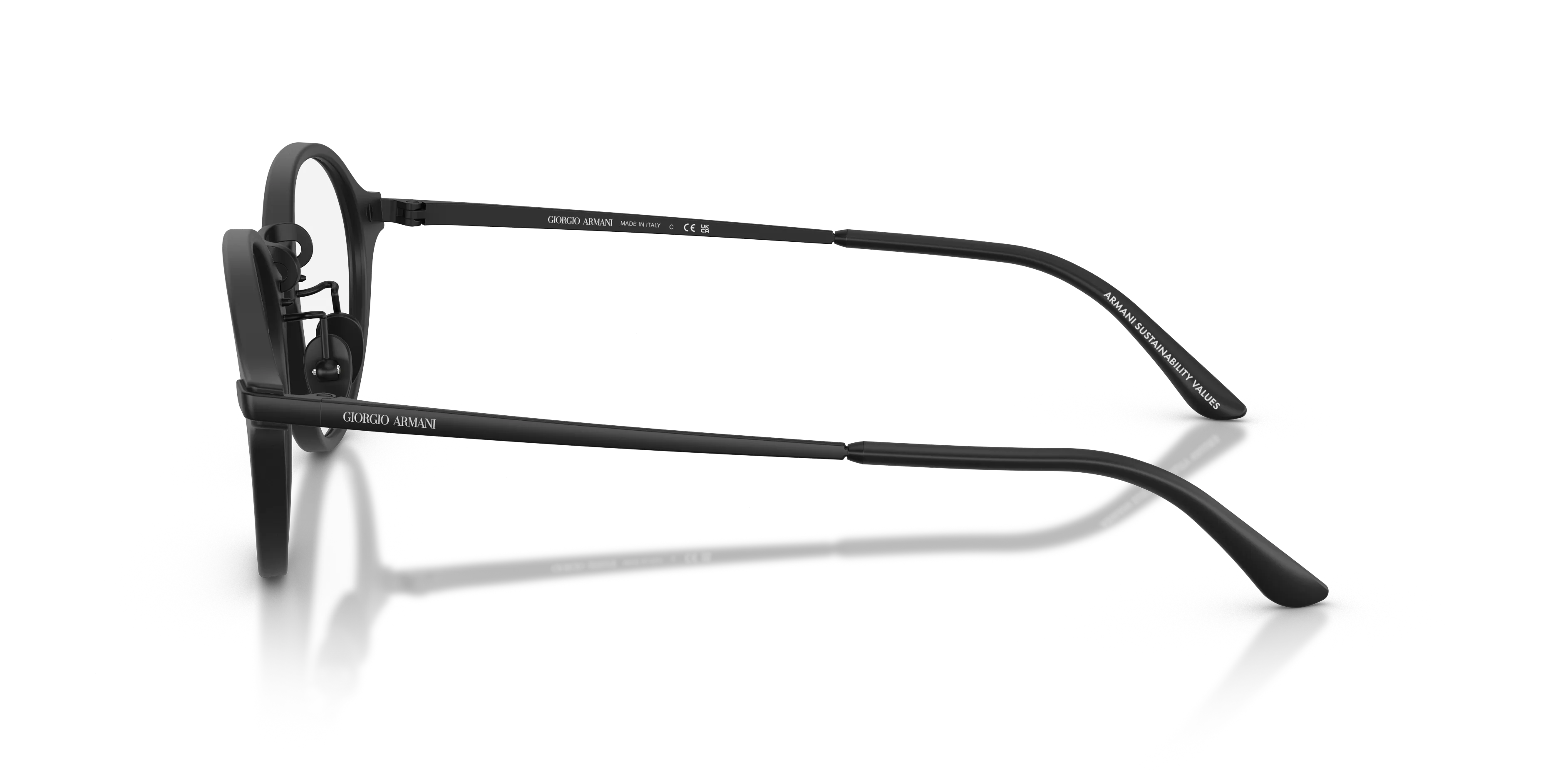 Giorgio Armani AR7287 5009 Montature da vista Acetato Nero Trasparente Pantos Normale - immagine 4