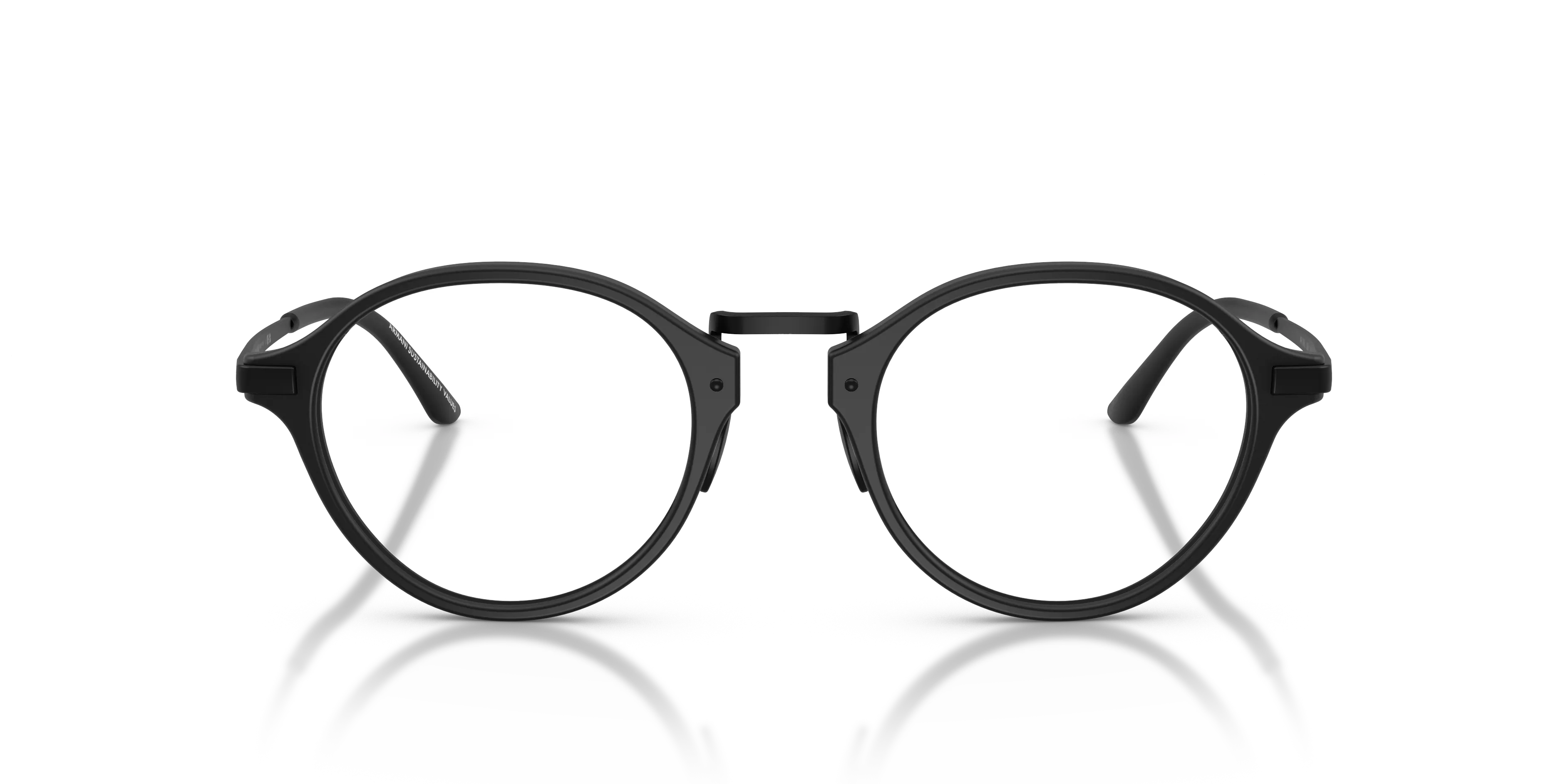 Giorgio Armani AR7287 5009 Montature da vista Acetato Nero Trasparente Pantos Normale - immagine 3