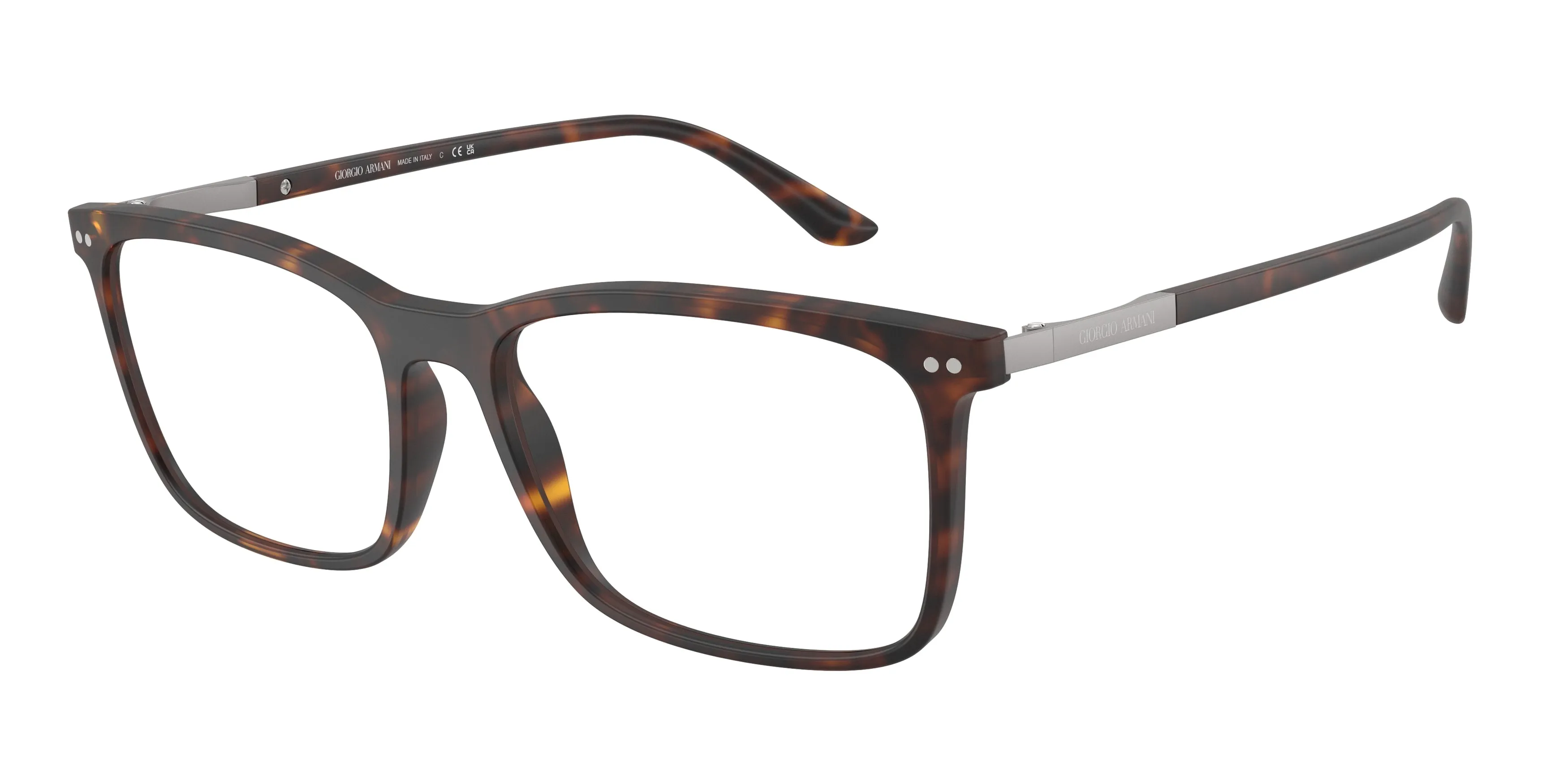 Giorgio Armani AR7122 6417 Montature da vista Nylon Tartaruga Trasparente Squadrata Normale - immagine 1