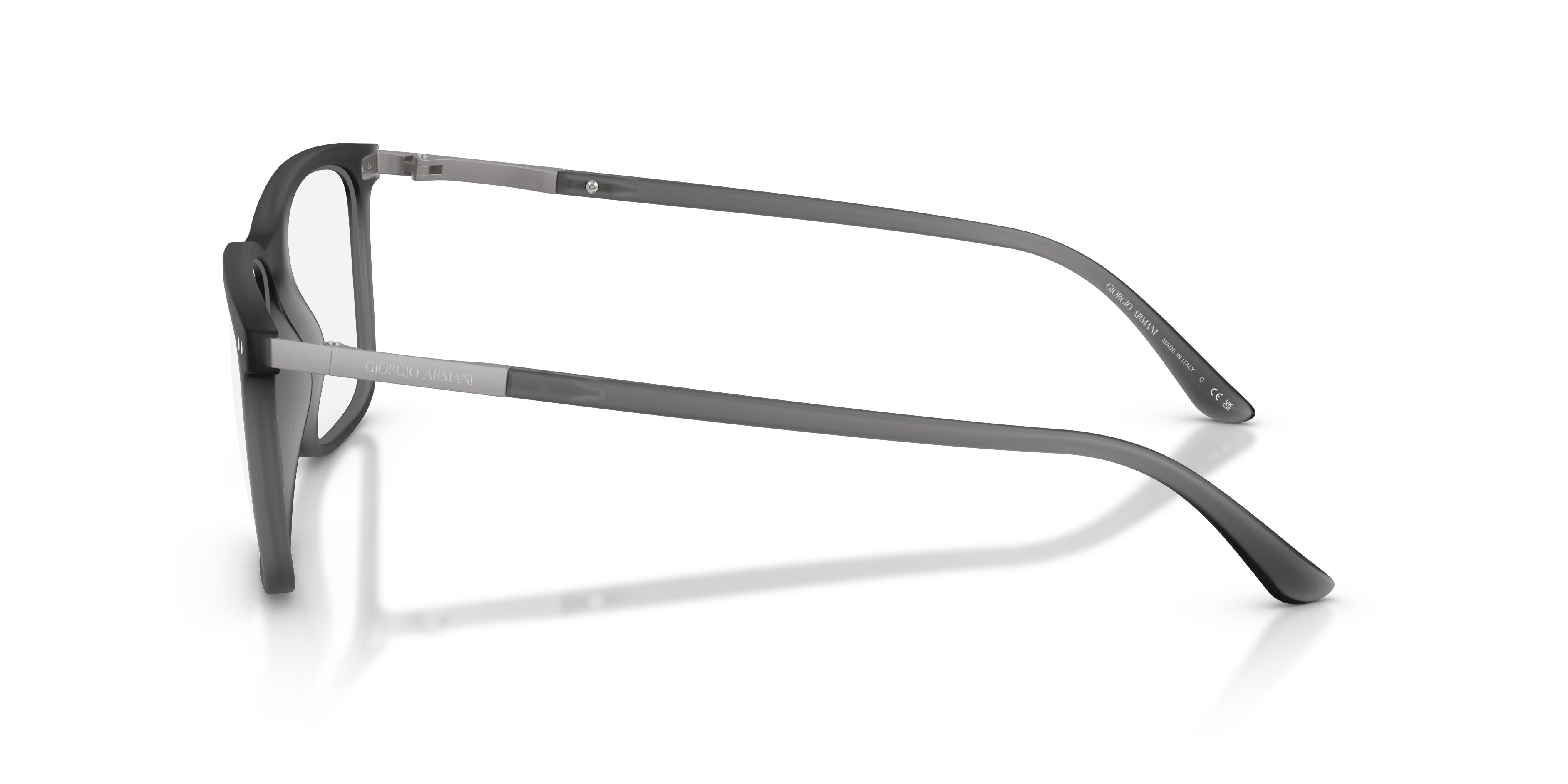 Giorgio Armani AR7122 6416 Montature da vista Nylon Grigio Trasparente Squadrata Normale - immagine 4