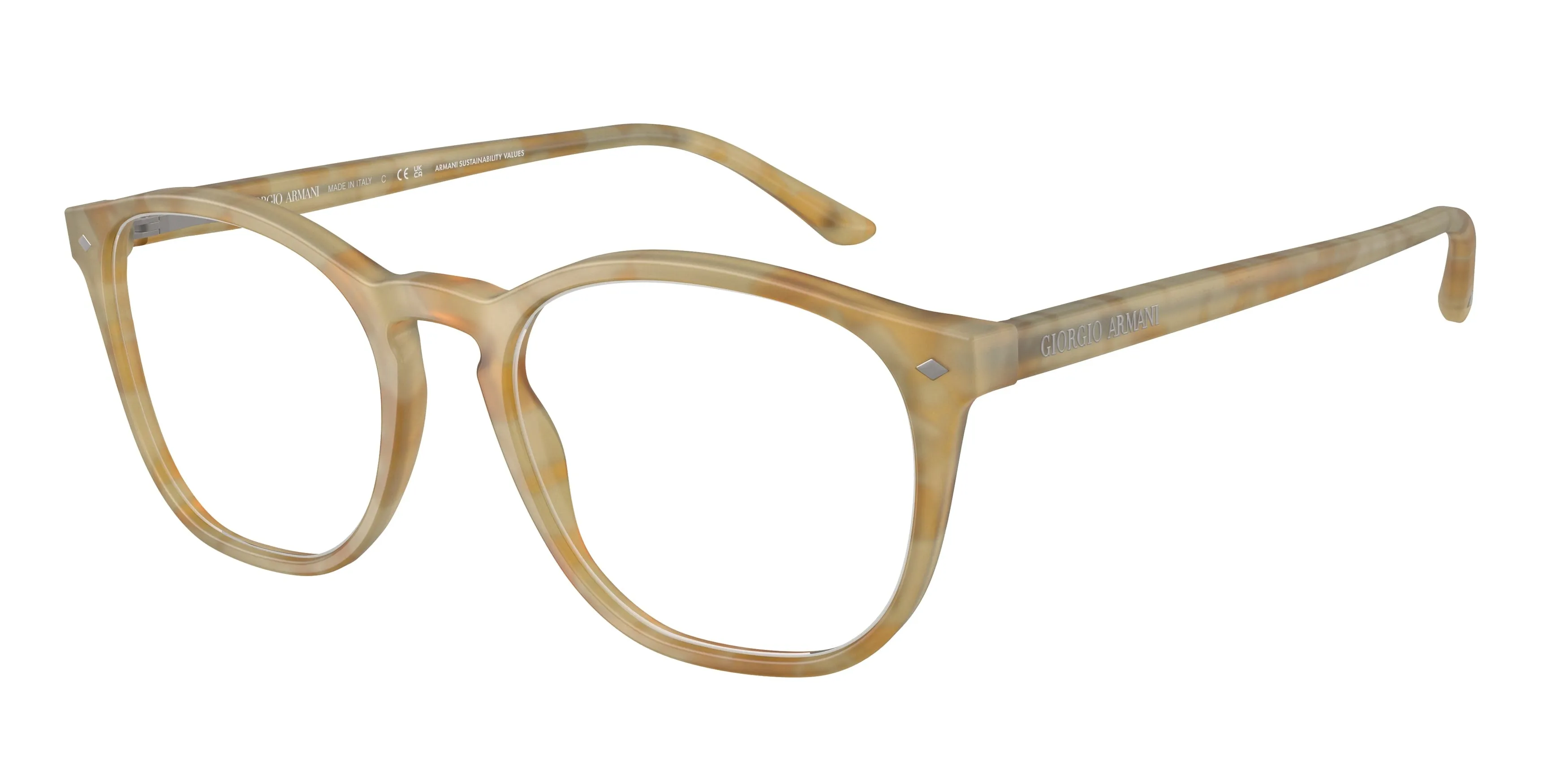 Giorgio Armani AR7074 6300 Montature da vista Acetato Tartaruga Trasparente Pantos Normale - immagine 1