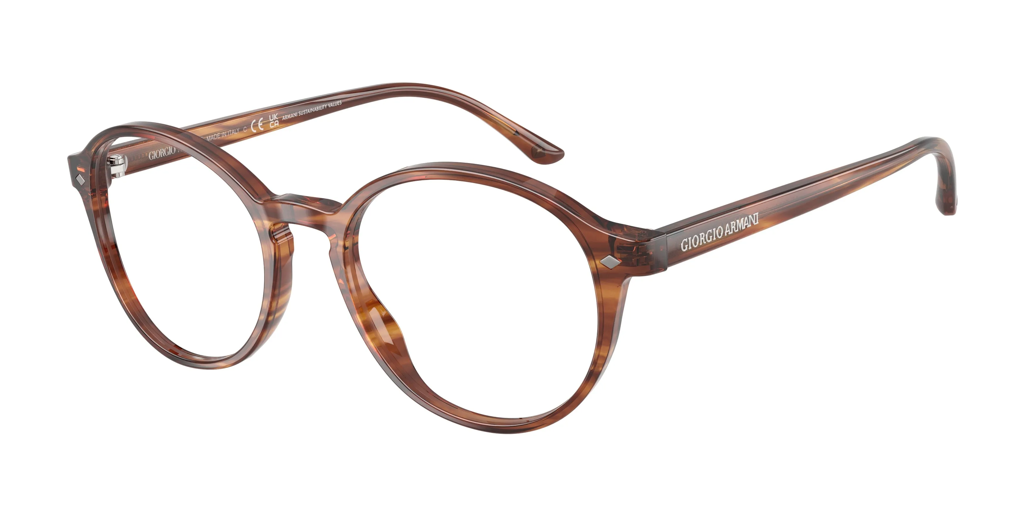 Giorgio Armani AR7004 6162 Montature da vista Acetato Tartaruga Trasparente Pantos Normale - immagine 1