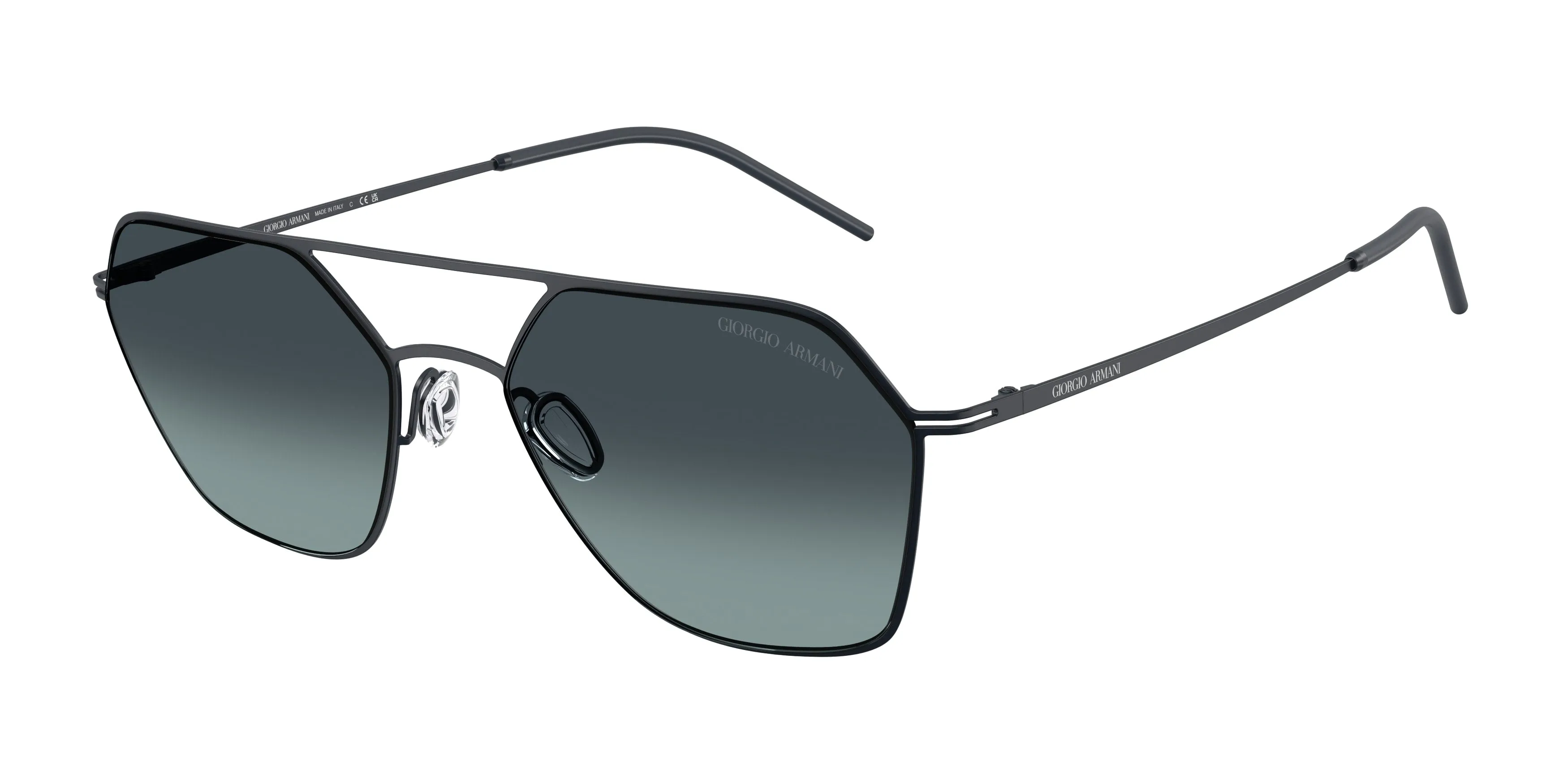 Giorgio Armani AR6185 343719 Occhiali da sole Metallo Blu Blu Squadrata Normale Sfumato - immagine 1