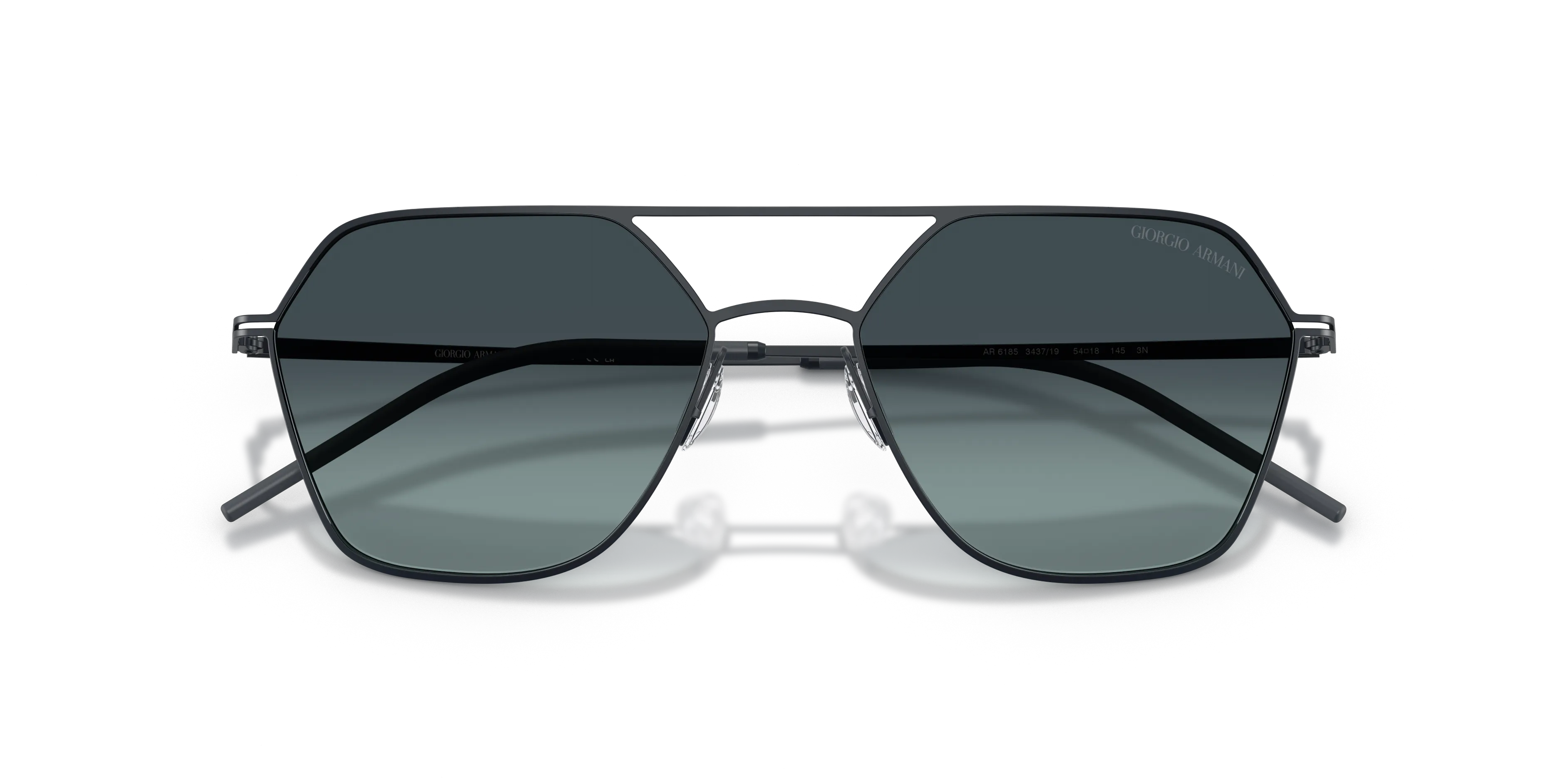 Giorgio Armani AR6185 343719 Occhiali da sole Metallo Blu Blu Squadrata Normale Sfumato - immagine 2