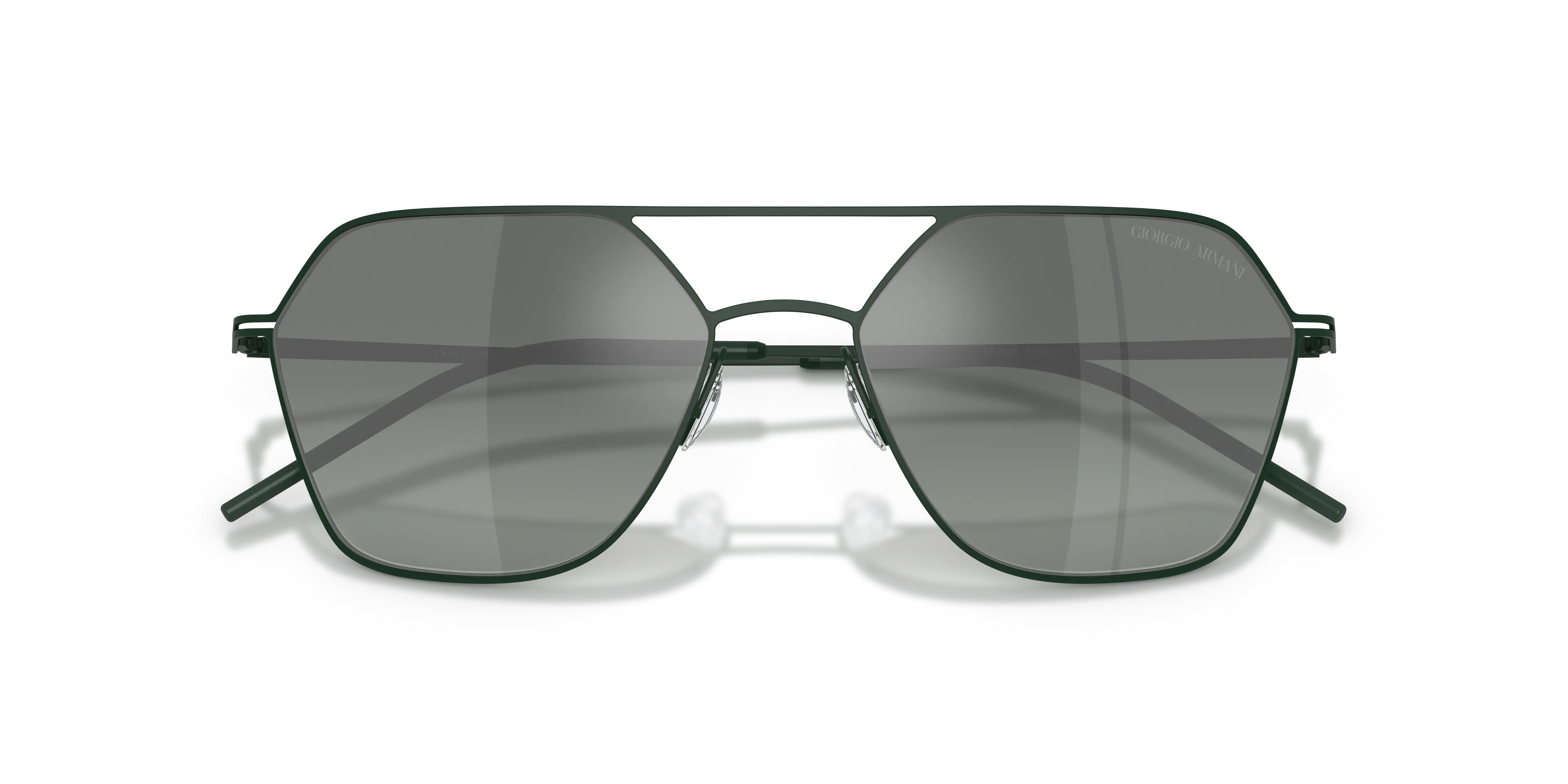 Giorgio Armani AR6185 34362A Occhiali da sole Metallo Verde Verde Squadrata Specchiate - immagine 2