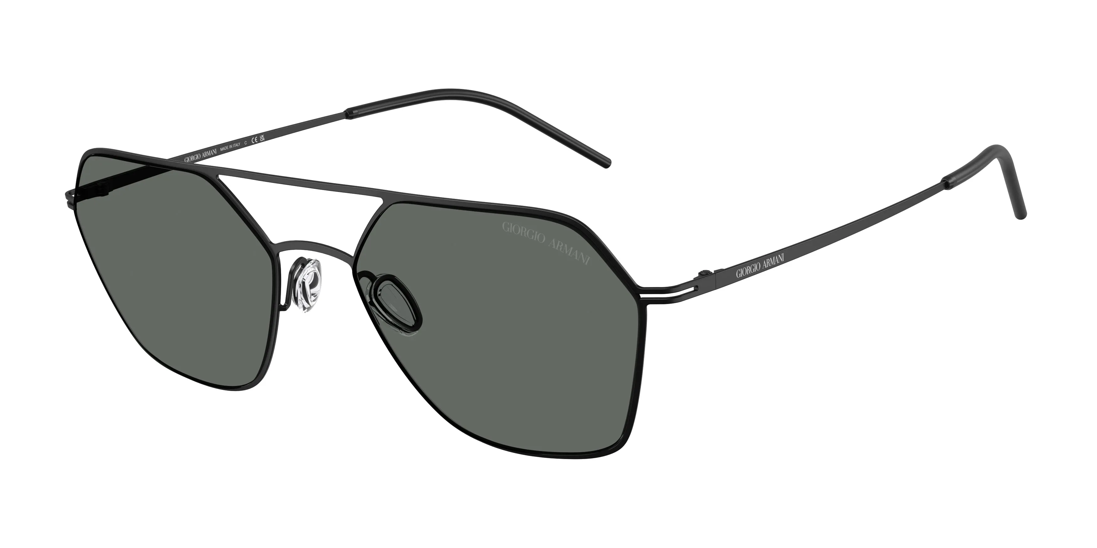 Giorgio Armani AR6185 300187 Occhiali da sole Metallo Nero Grigio Squadrata Normale - immagine 1