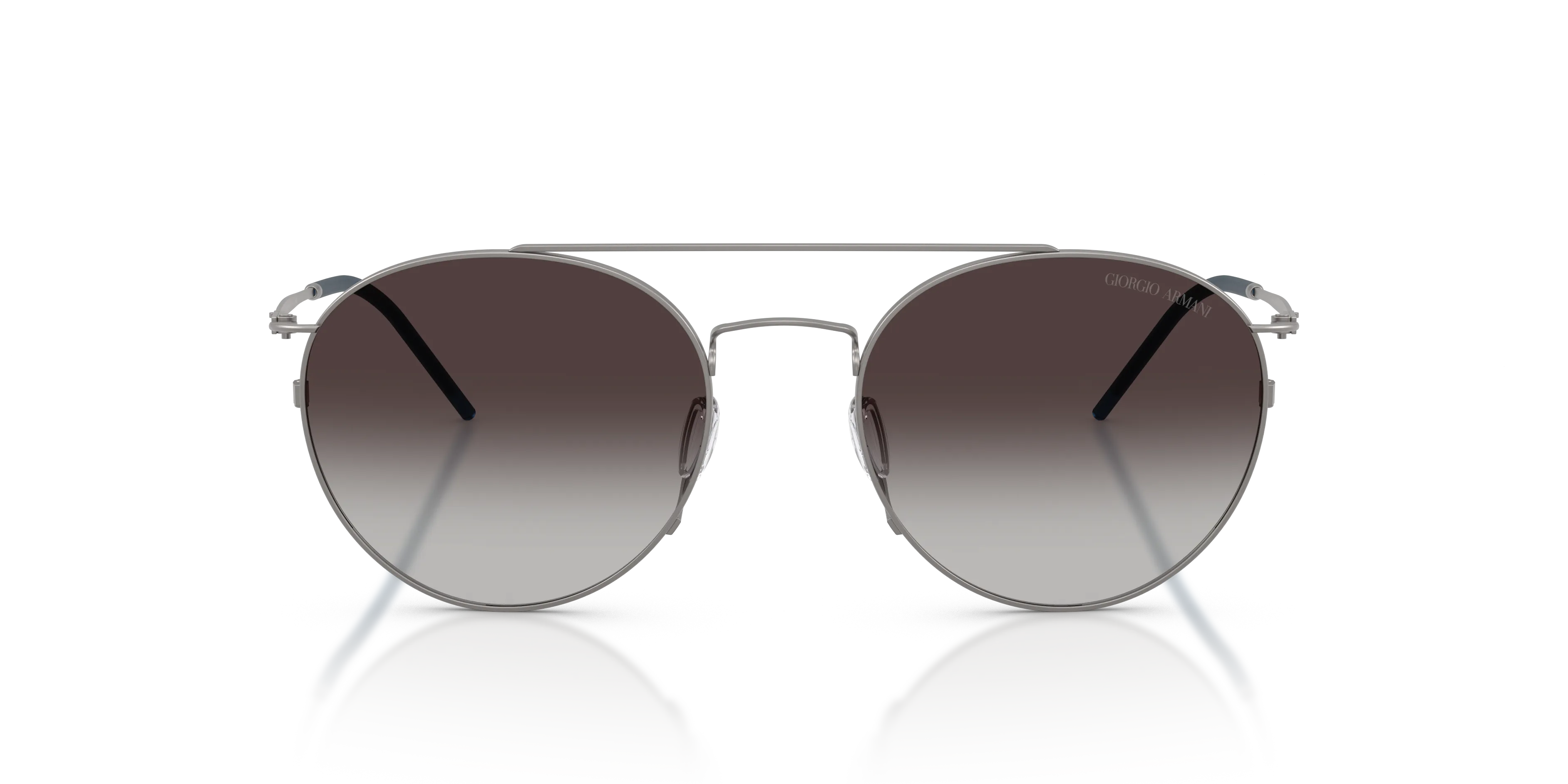 Giorgio Armani AR6183 30038G Occhiali da sole Metallo Grigio Grigio Rotonda Normale Sfumato - immagine 3