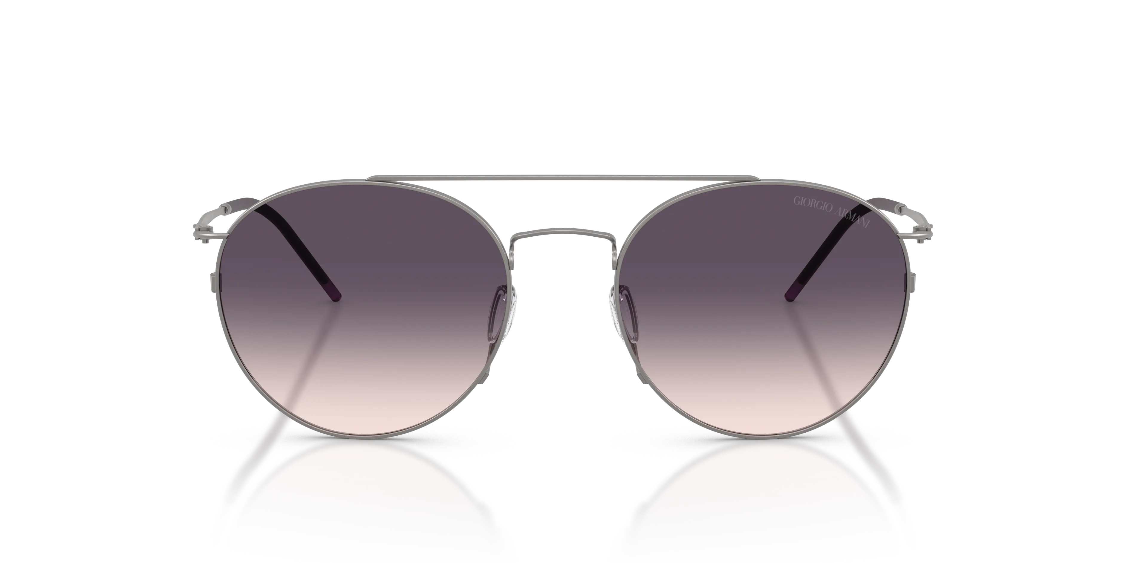 Giorgio Armani AR6183 300336 Occhiali da sole Metallo Grigio Rosa Rotonda Normale Sfumato - immagine 3
