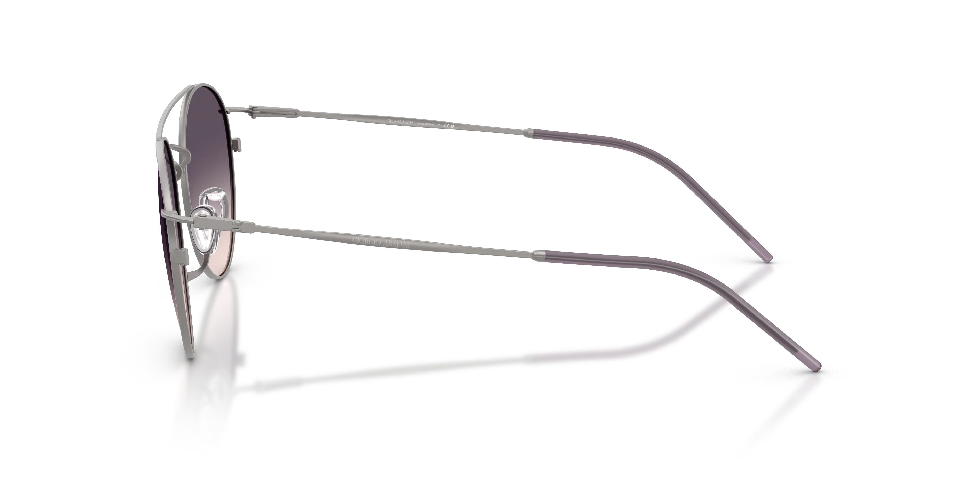Giorgio Armani AR6183 300336 Occhiali da sole Metallo Grigio Rosa Rotonda Normale Sfumato - immagine 4