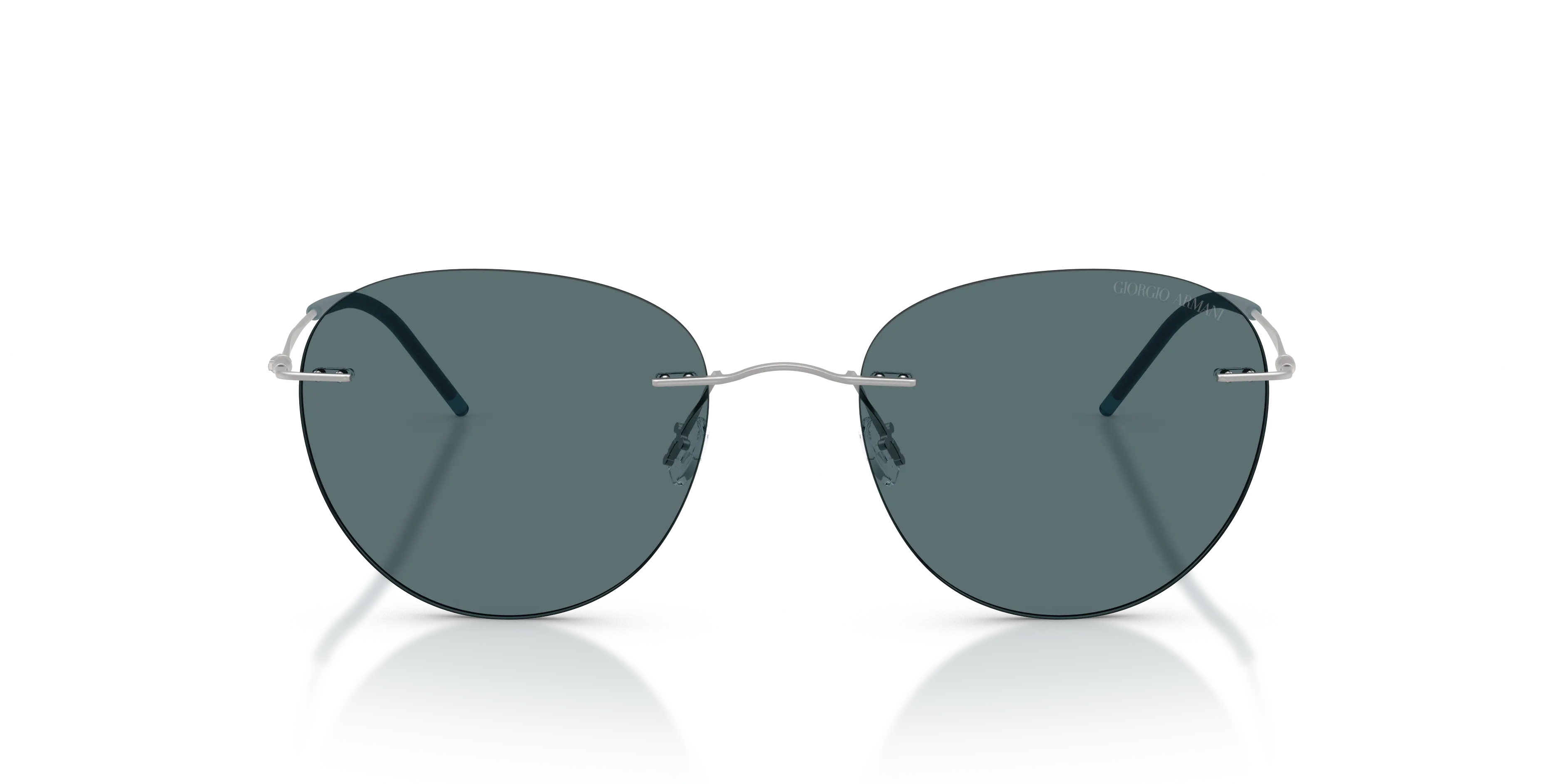 Giorgio Armani AR6182 304587 Occhiali da sole Metallo Argento Grigio Rotonda Normale - immagine 3
