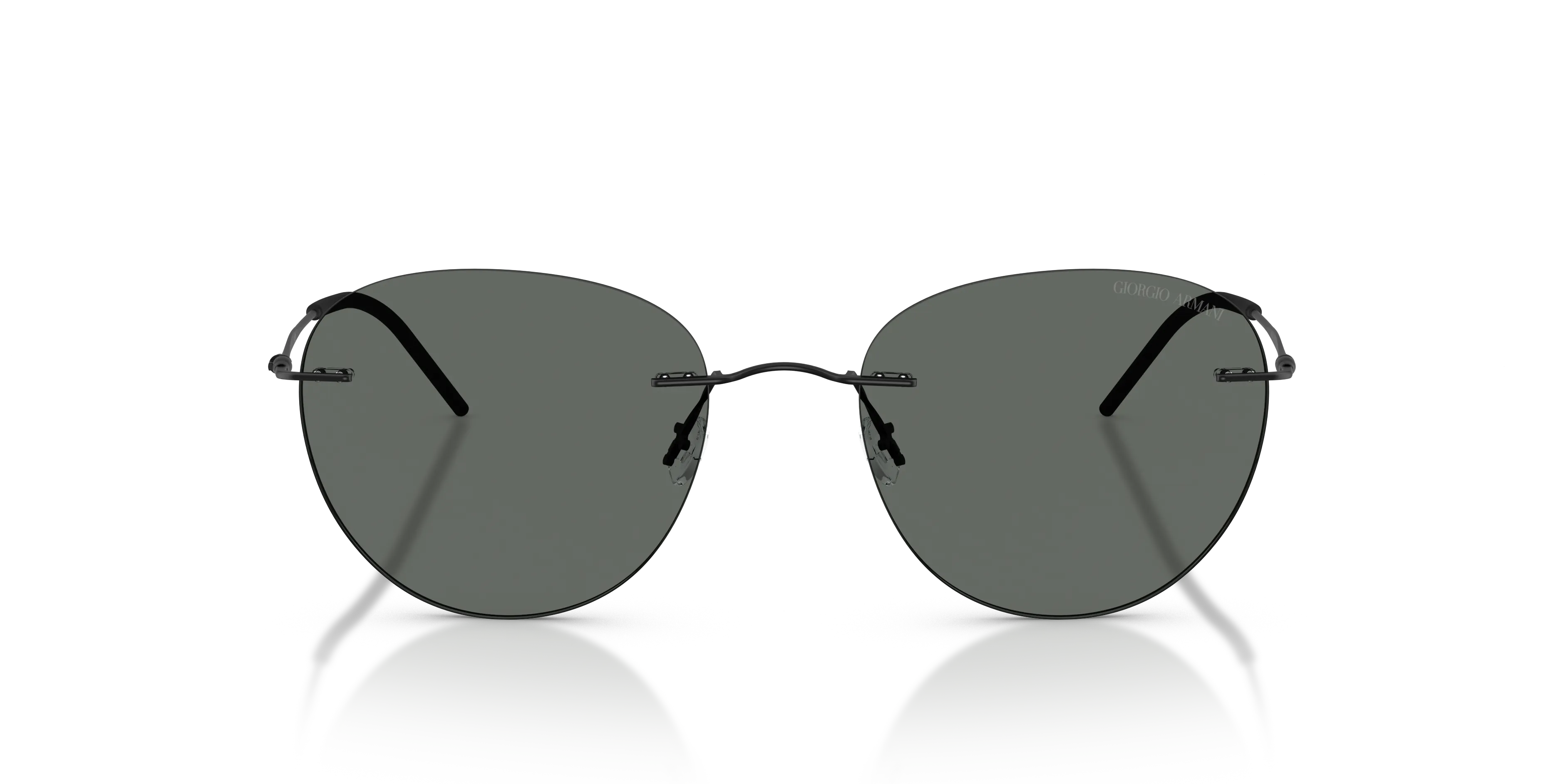 Giorgio Armani AR6182 300187 Occhiali da sole Metallo Nero Grigio Rotonda Normale - immagine 3