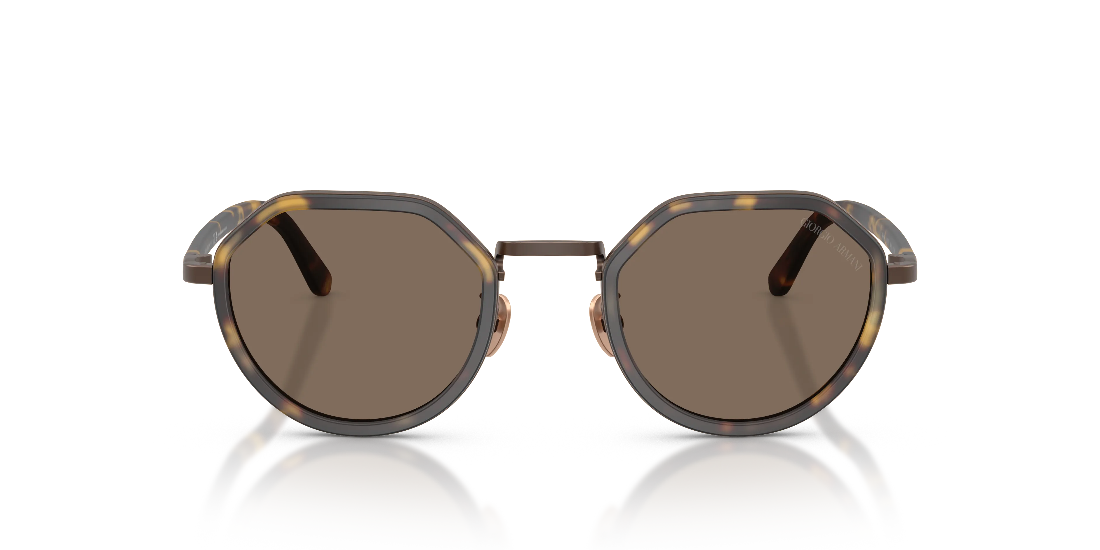 Giorgio Armani AR6181 640573 Occhiali da sole Metallo Giallo Marrone Rotonda Normale - immagine 3