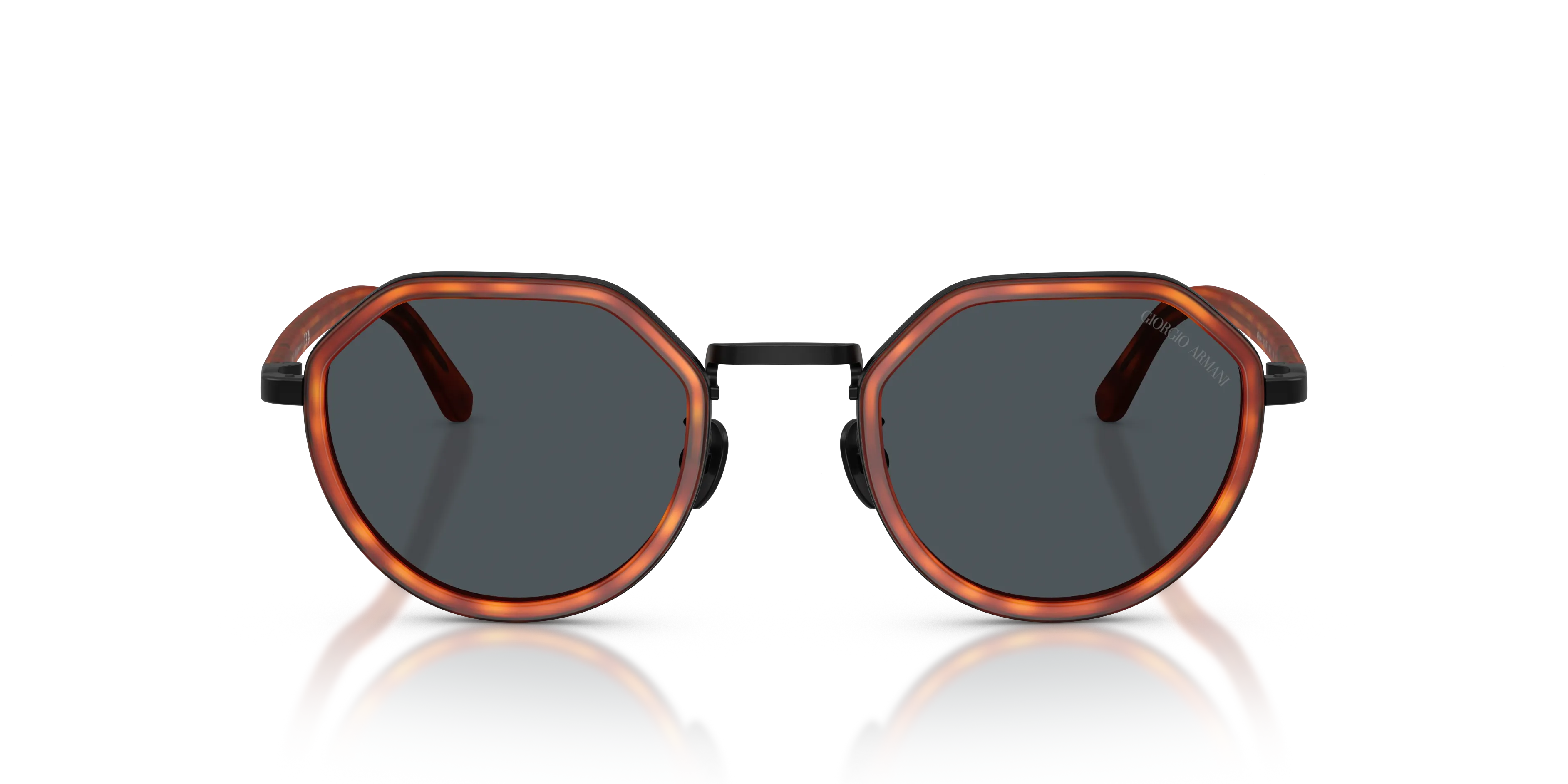 Giorgio Armani AR6181 6404R5 Occhiali da sole Metallo Marrone Blu Rotonda Normale - immagine 3
