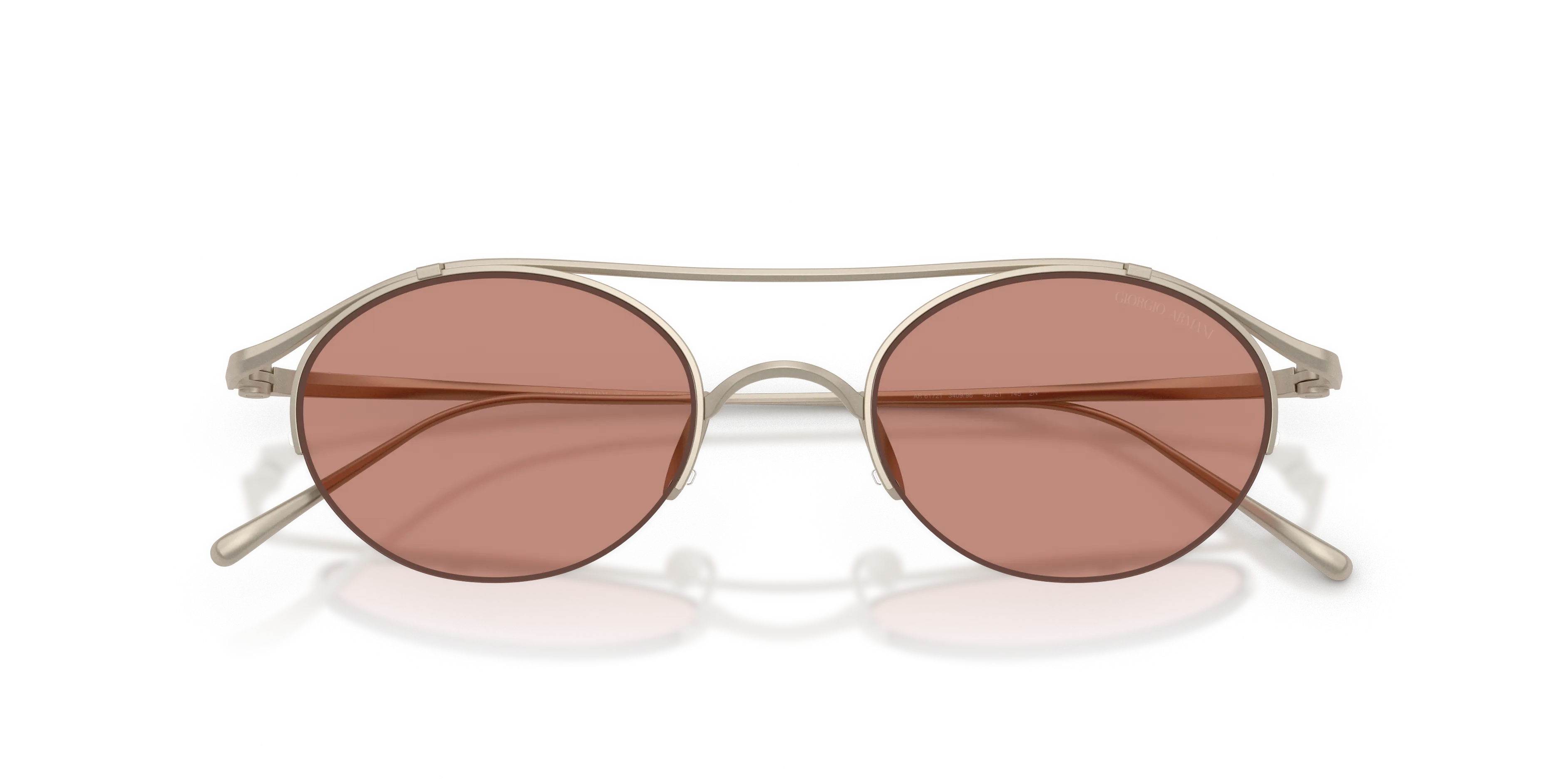 Giorgio Armani AR6172T 340996 Occhiali da sole Titanio Bronzo Viola Rotonda Normale - immagine 2
