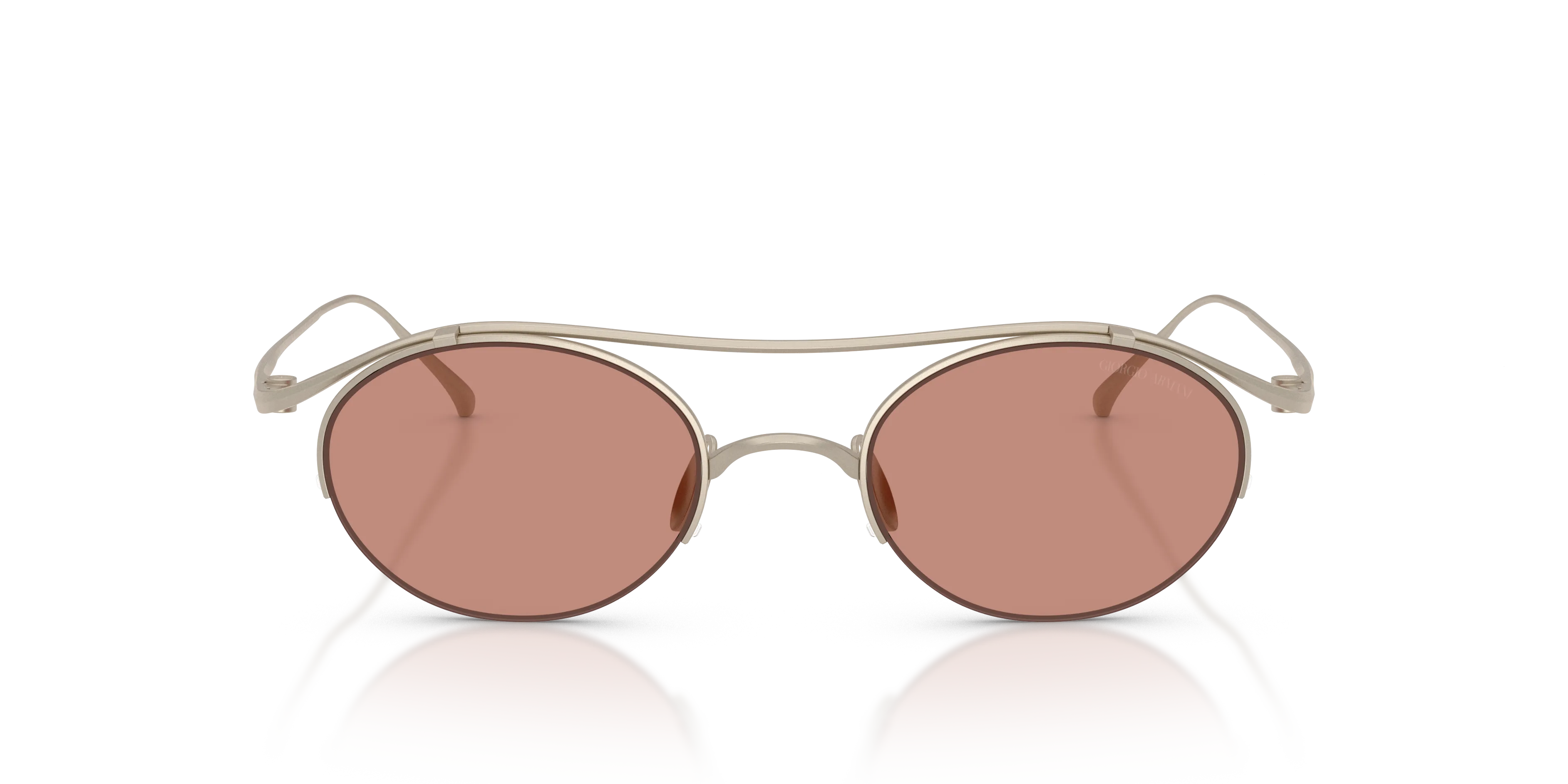 Giorgio Armani AR6172T 340996 Occhiali da sole Titanio Bronzo Viola Rotonda Normale - immagine 3