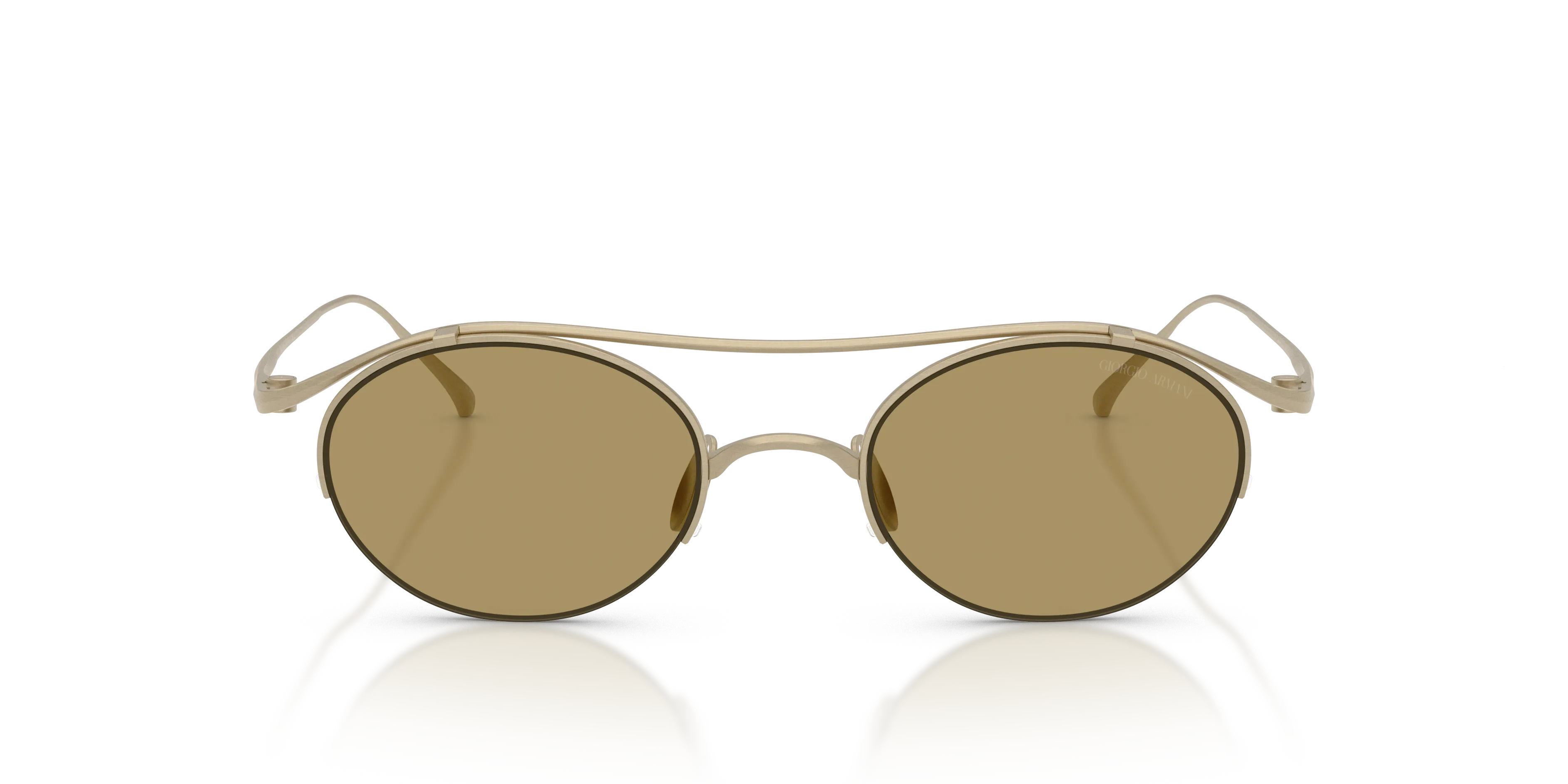 Giorgio Armani AR6172T 3408/2 Occhiali da sole Titanio Oro Verde Rotonda Normale - immagine 3