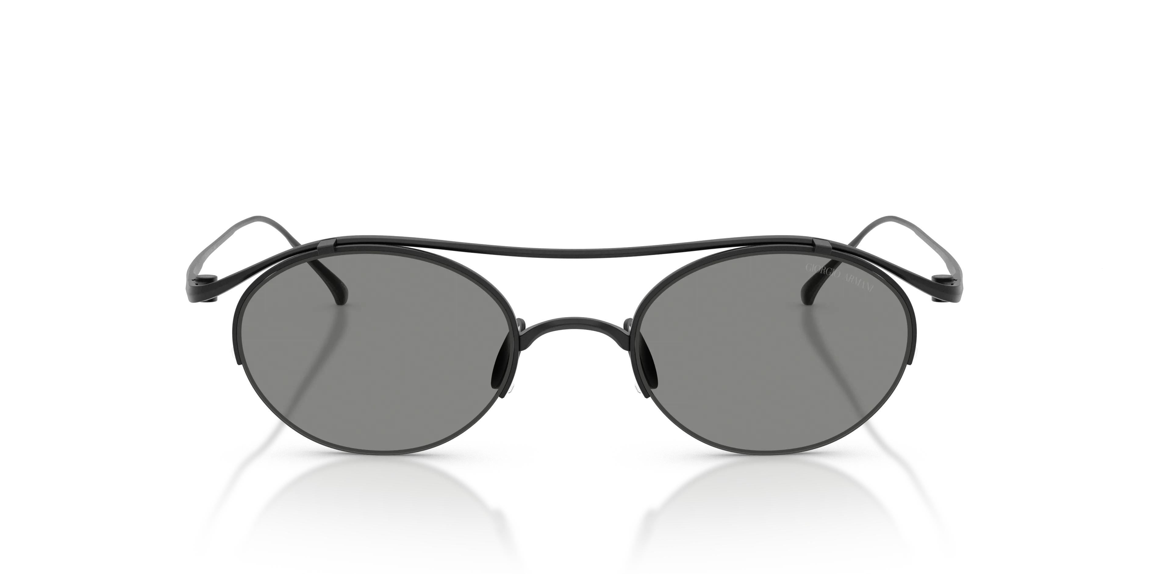 Giorgio Armani AR6172T 340487 Occhiali da sole Titanio Nero Grigio Rotonda Normale - immagine 3