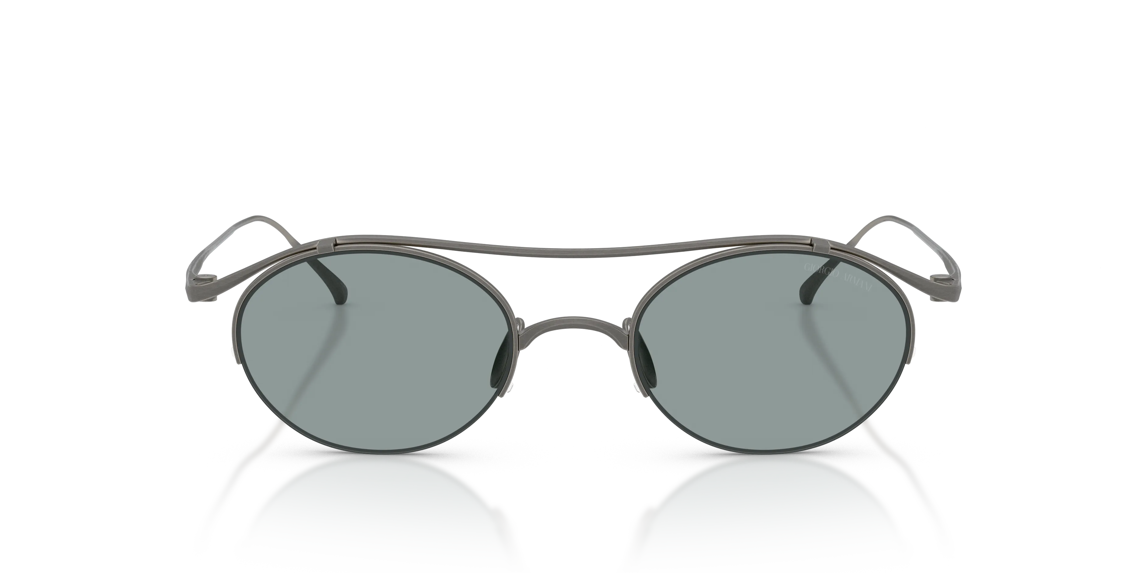Giorgio Armani AR6172T 3356/1 Occhiali da sole Titanio Grigio Grigio Rotonda Normale - immagine 3