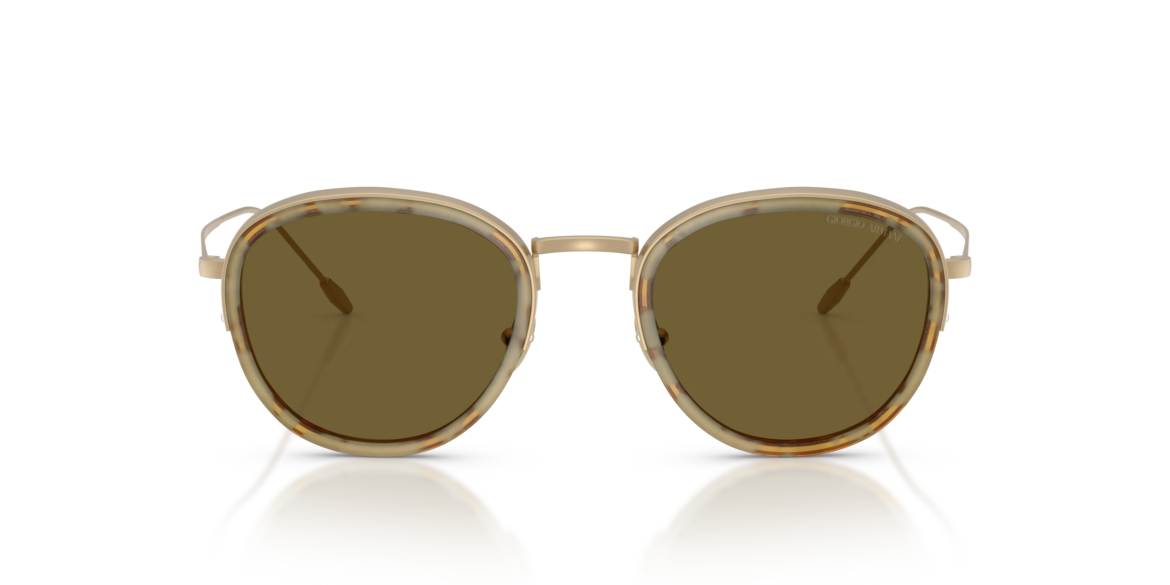 Giorgio Armani AR6068 630073 Occhiali da sole Metallo Oro Marrone Rotonda Normale - immagine 3