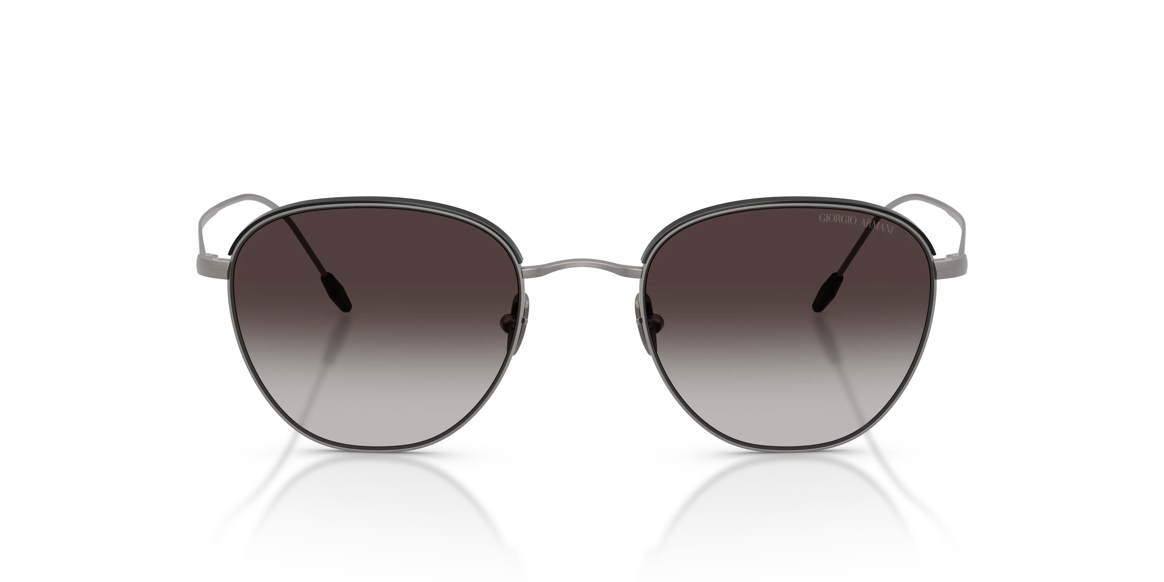 Giorgio Armani AR6048 34408G Occhiali da sole Acciaio Grigio Grigio Squadrata Normale Sfumato - immagine 3