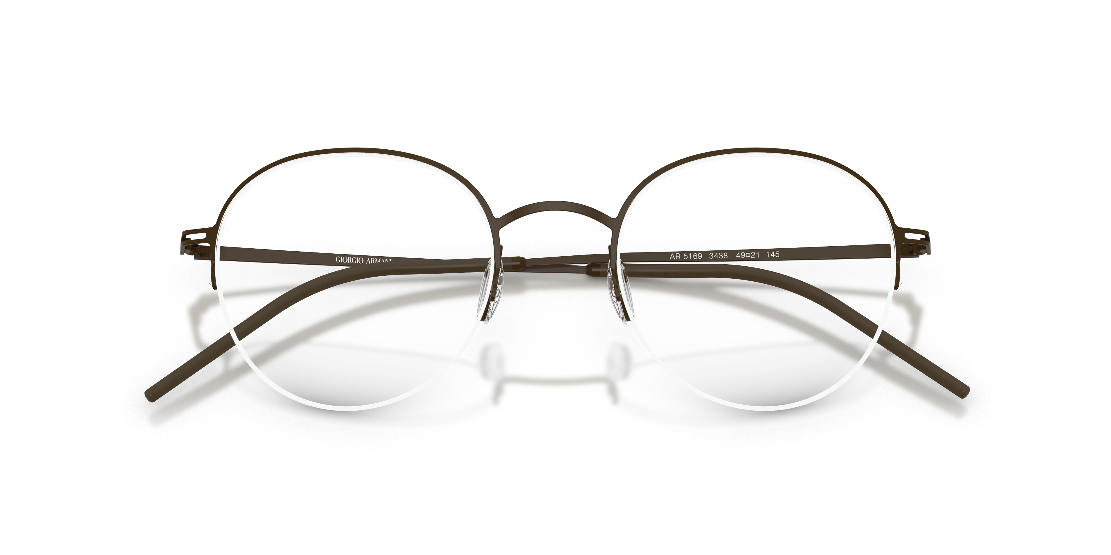 Giorgio Armani AR5169 3438 Montature da vista Metallo Marrone Trasparente Pantos Normale - immagine 2