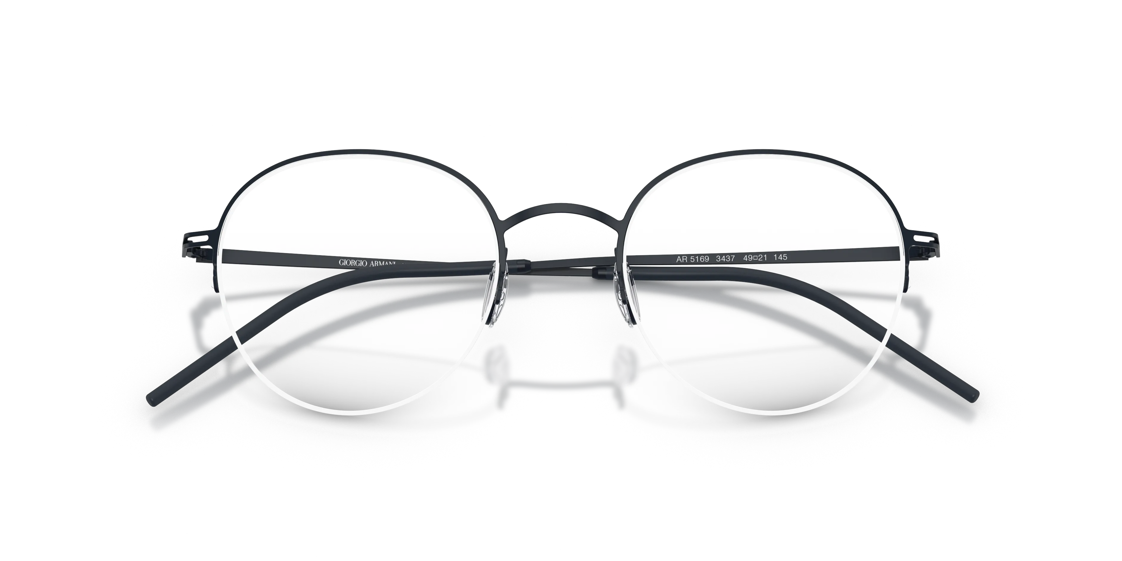 Giorgio Armani AR5169 3437 Montature da vista Metallo Blu Trasparente Pantos Normale - immagine 2