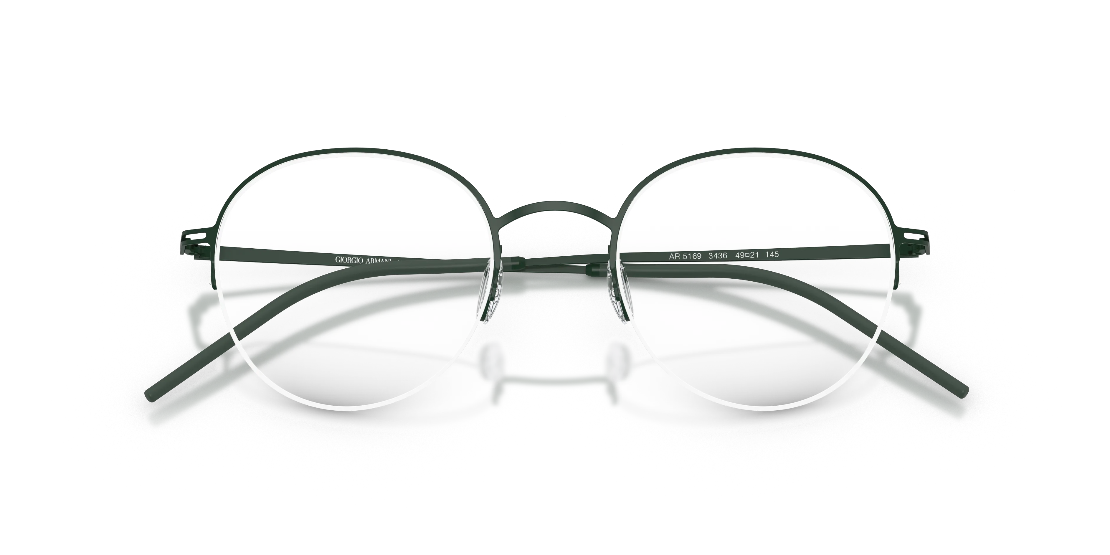 Giorgio Armani AR5169 3436 Montature da vista Metallo Verde Trasparente Pantos Normale - immagine 2