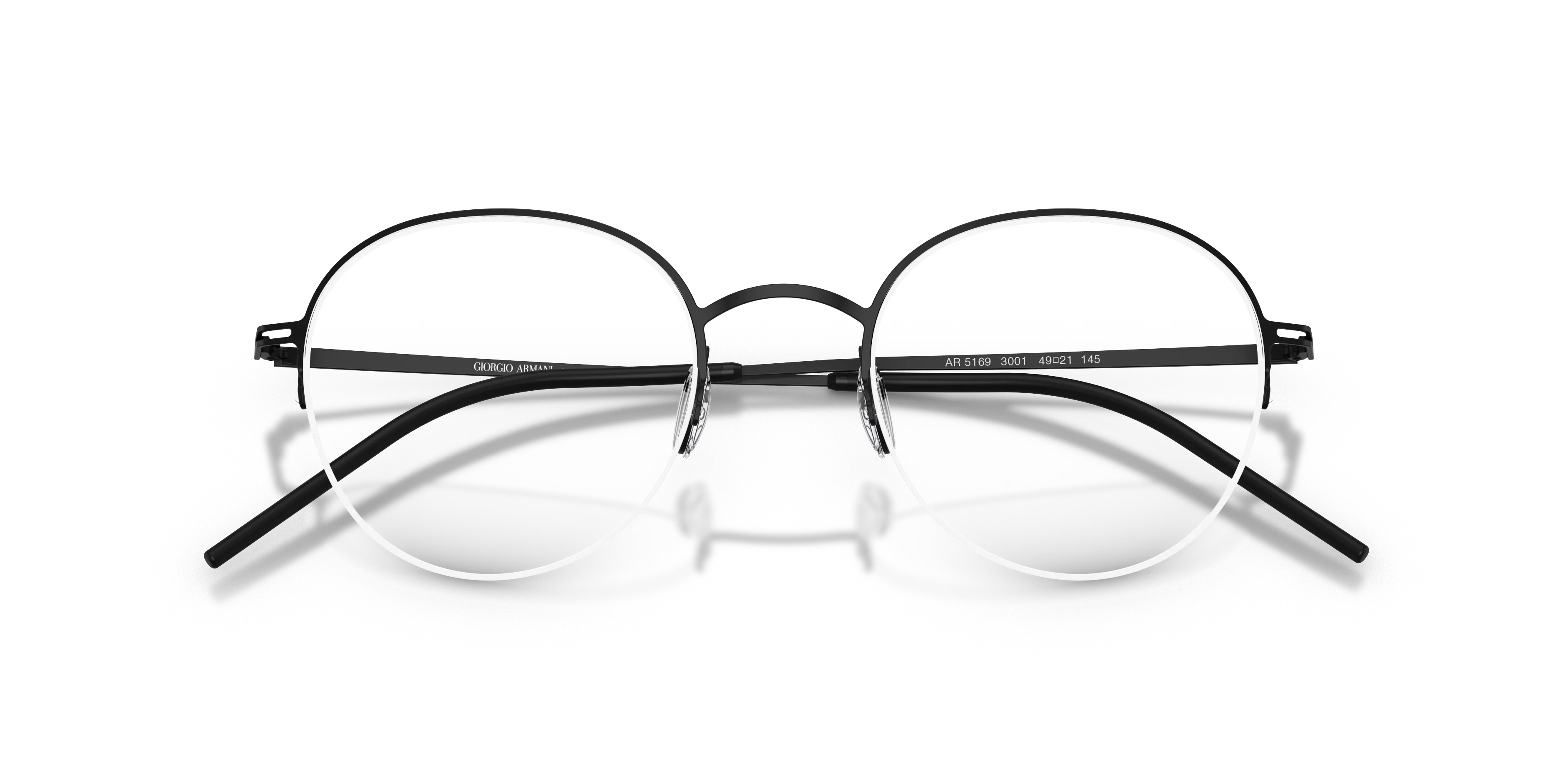 Giorgio Armani AR5169 3001 Montature da vista Metallo Nero Trasparente Pantos Normale - immagine 2