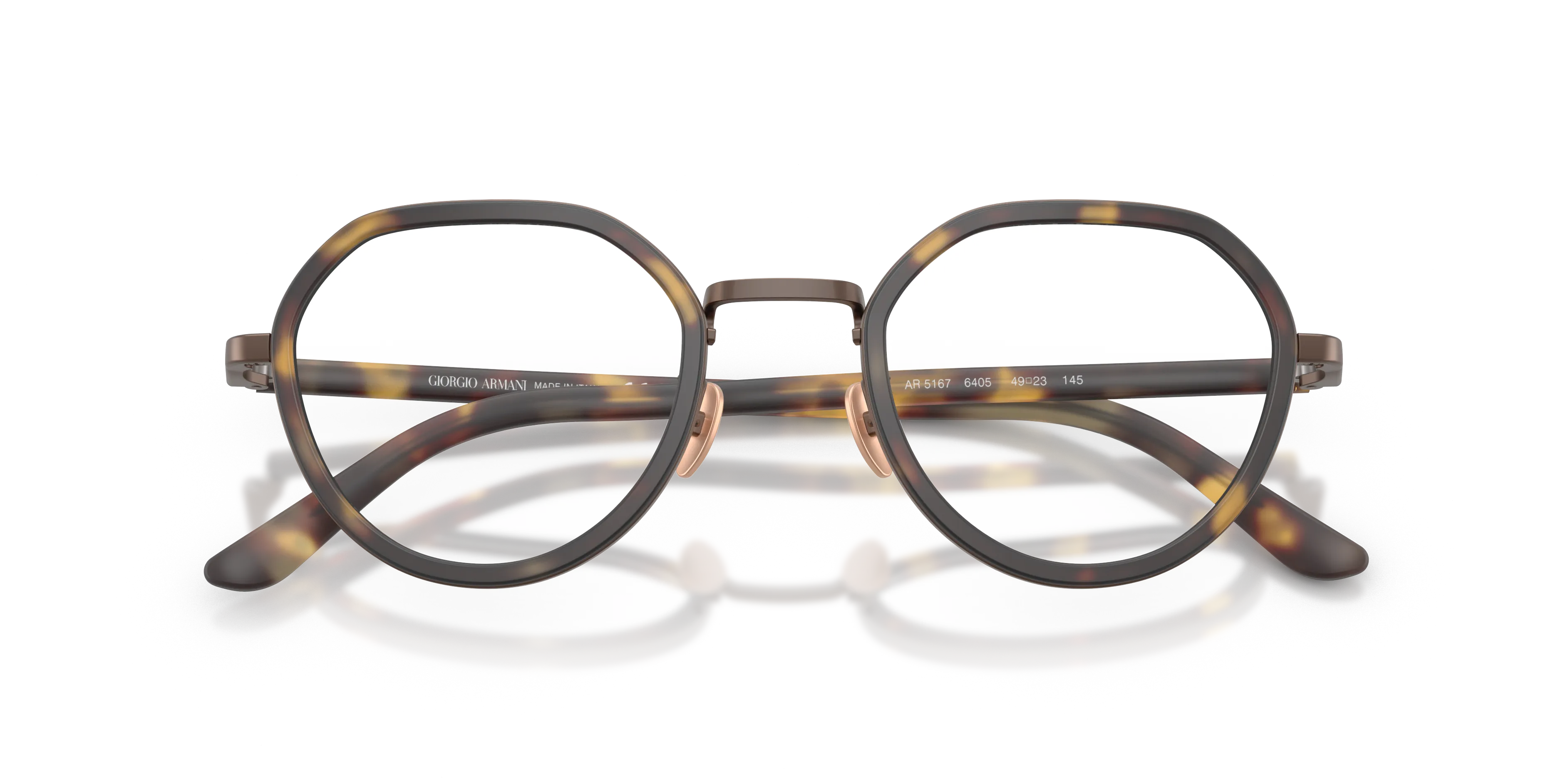 Giorgio Armani AR5167 6405 Montature da vista Metallo Giallo Trasparente Rotonda Normale - immagine 2