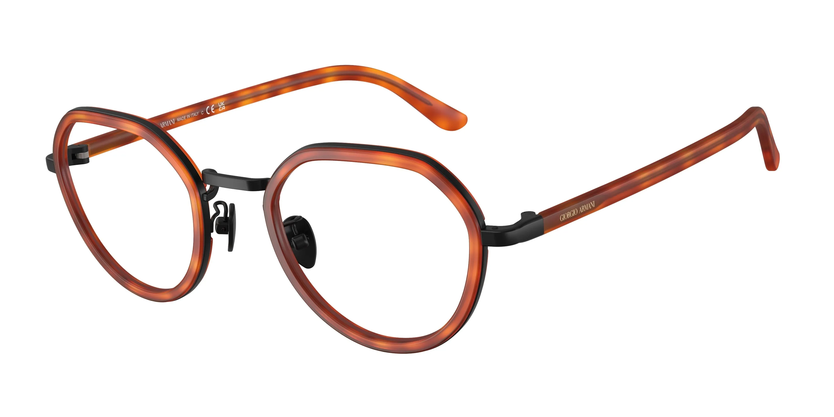 Giorgio Armani AR5167 6404 Montature da vista Metallo Marrone Trasparente Rotonda Normale - immagine 1