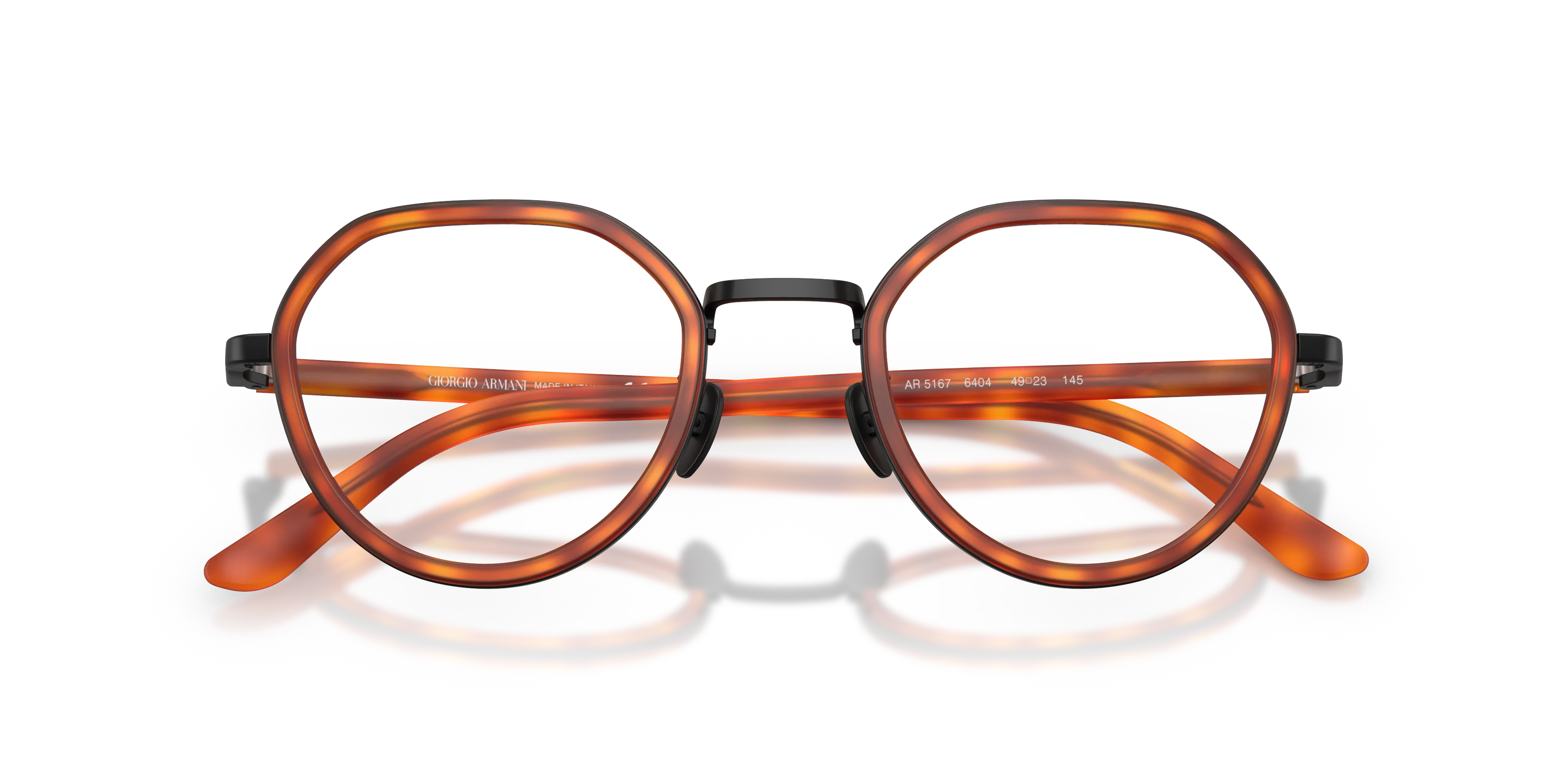 Giorgio Armani AR5167 6404 Montature da vista Metallo Marrone Trasparente Rotonda Normale - immagine 2