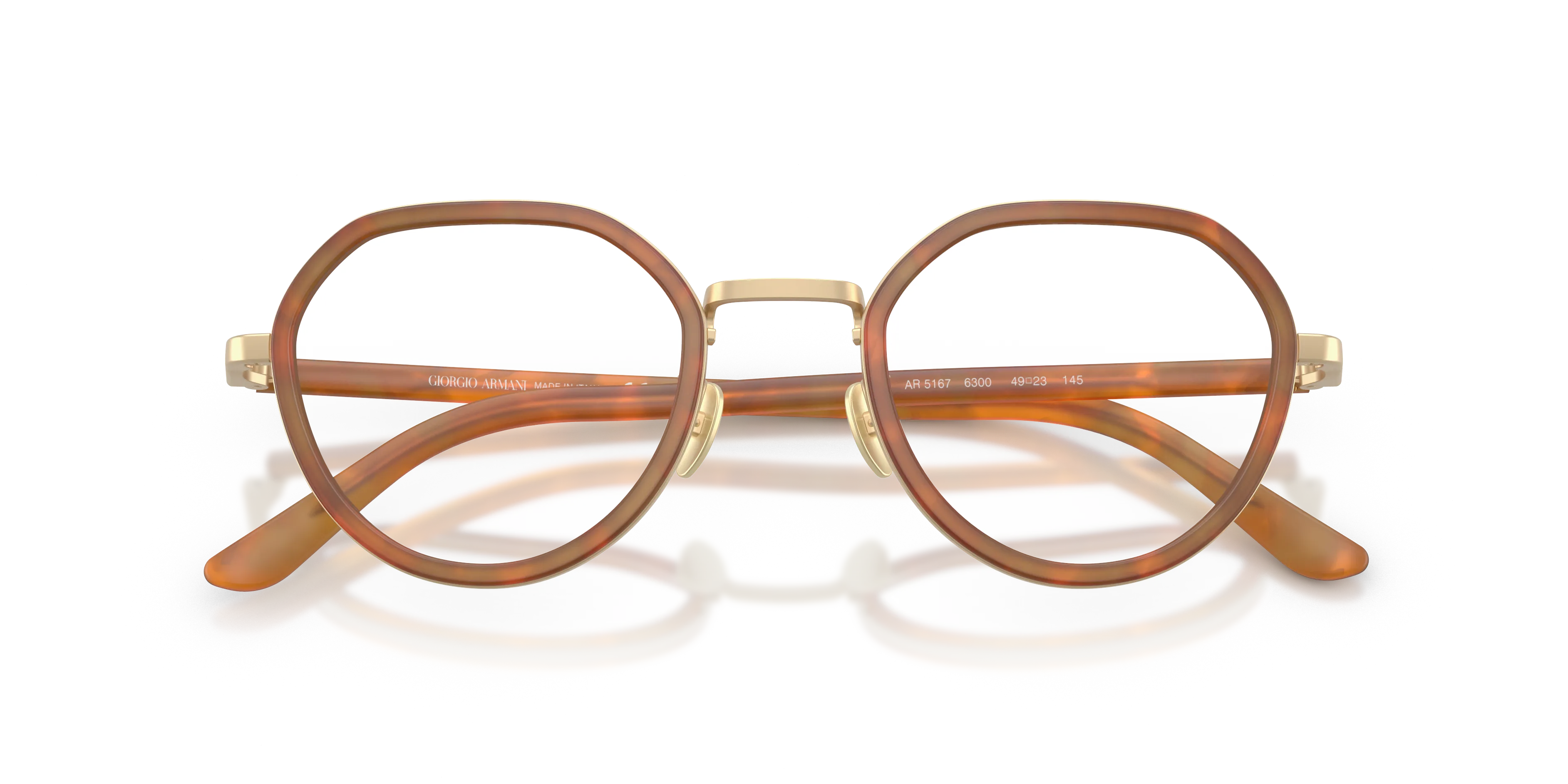 Giorgio Armani AR5167 6300 Montature da vista Metallo Tartaruga Trasparente Rotonda Normale - immagine 2