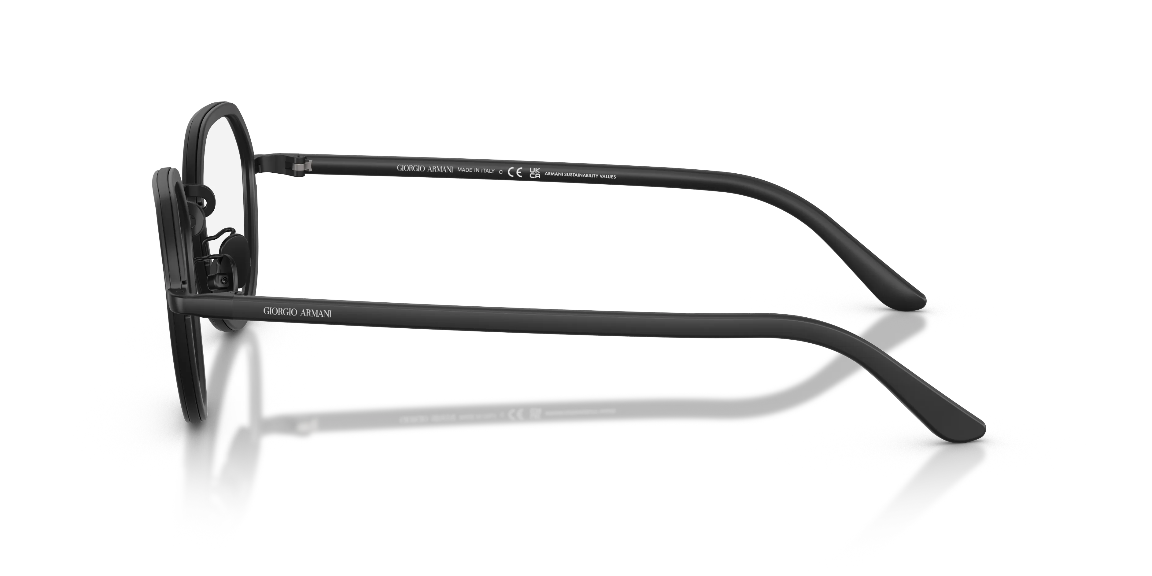 Giorgio Armani AR5167 3001 Montature da vista Metallo Nero Trasparente Rotonda Normale - immagine 4