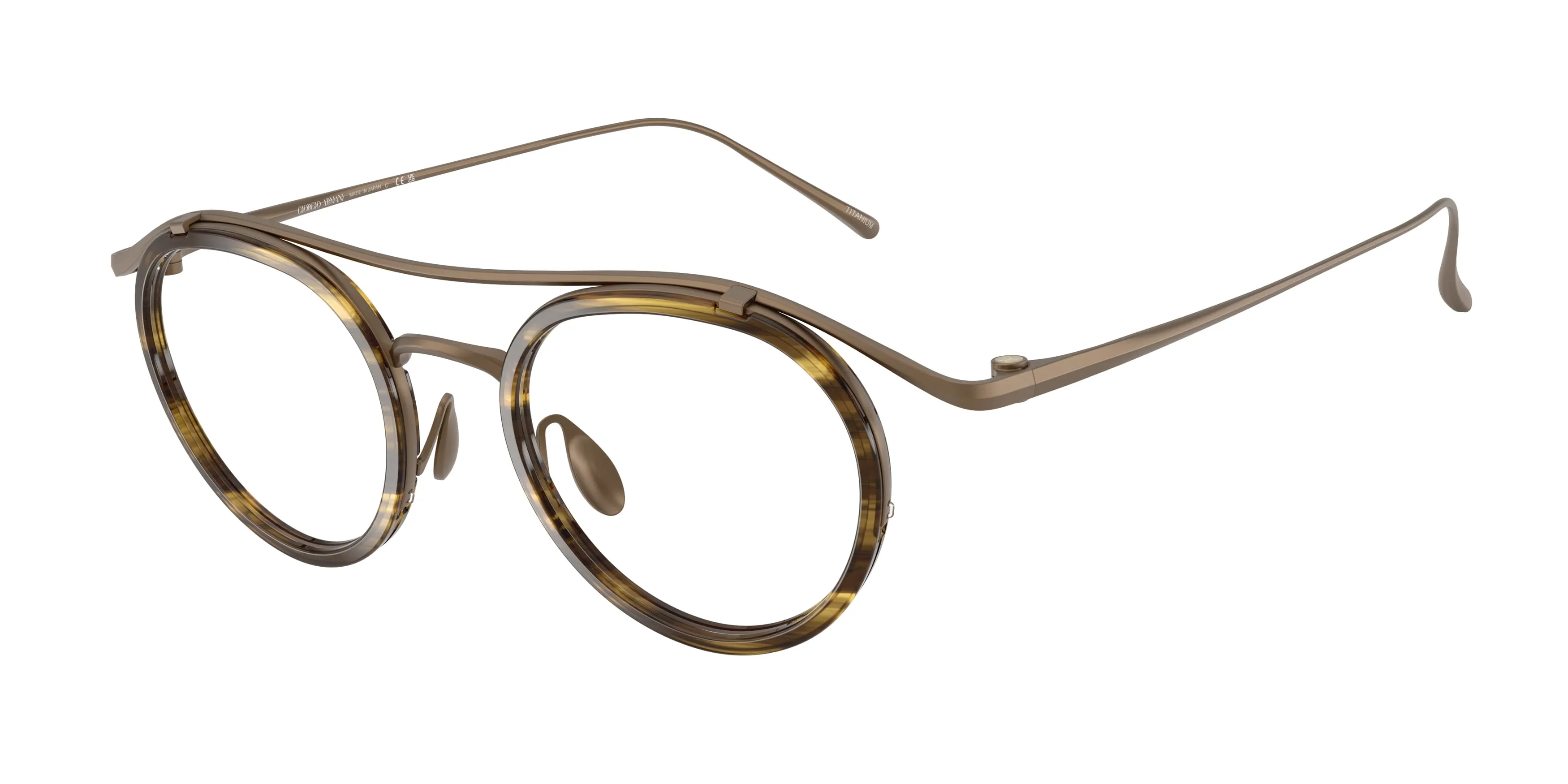 Giorgio Armani AR5166T 3429 Montature da vista Titanio Oro Trasparente Pantos Normale - immagine 1