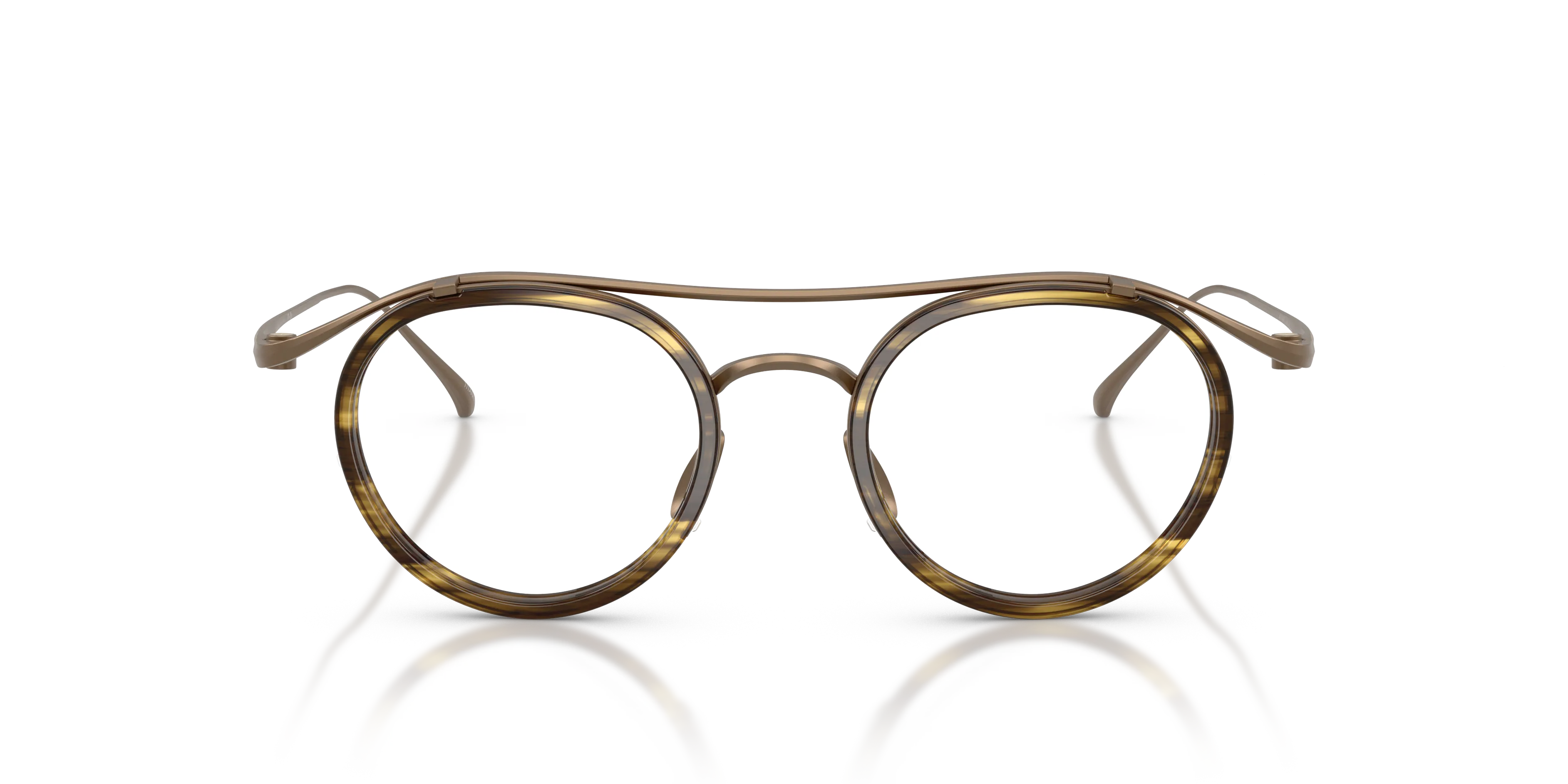 Giorgio Armani AR5166T 3429 Montature da vista Titanio Oro Trasparente Pantos Normale - immagine 3