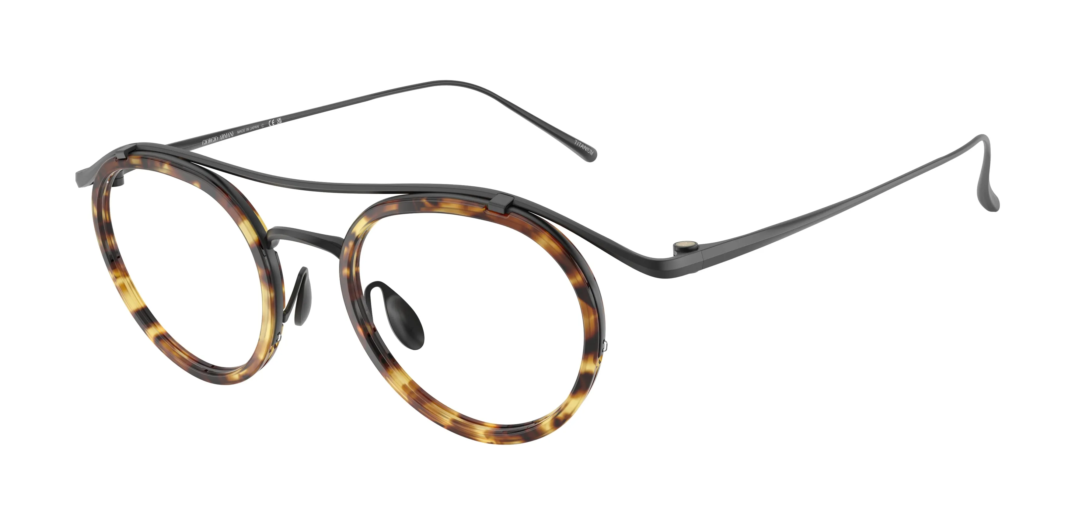 Giorgio Armani AR5166T 3428 Montature da vista Titanio Nero Trasparente Pantos Normale - immagine 1