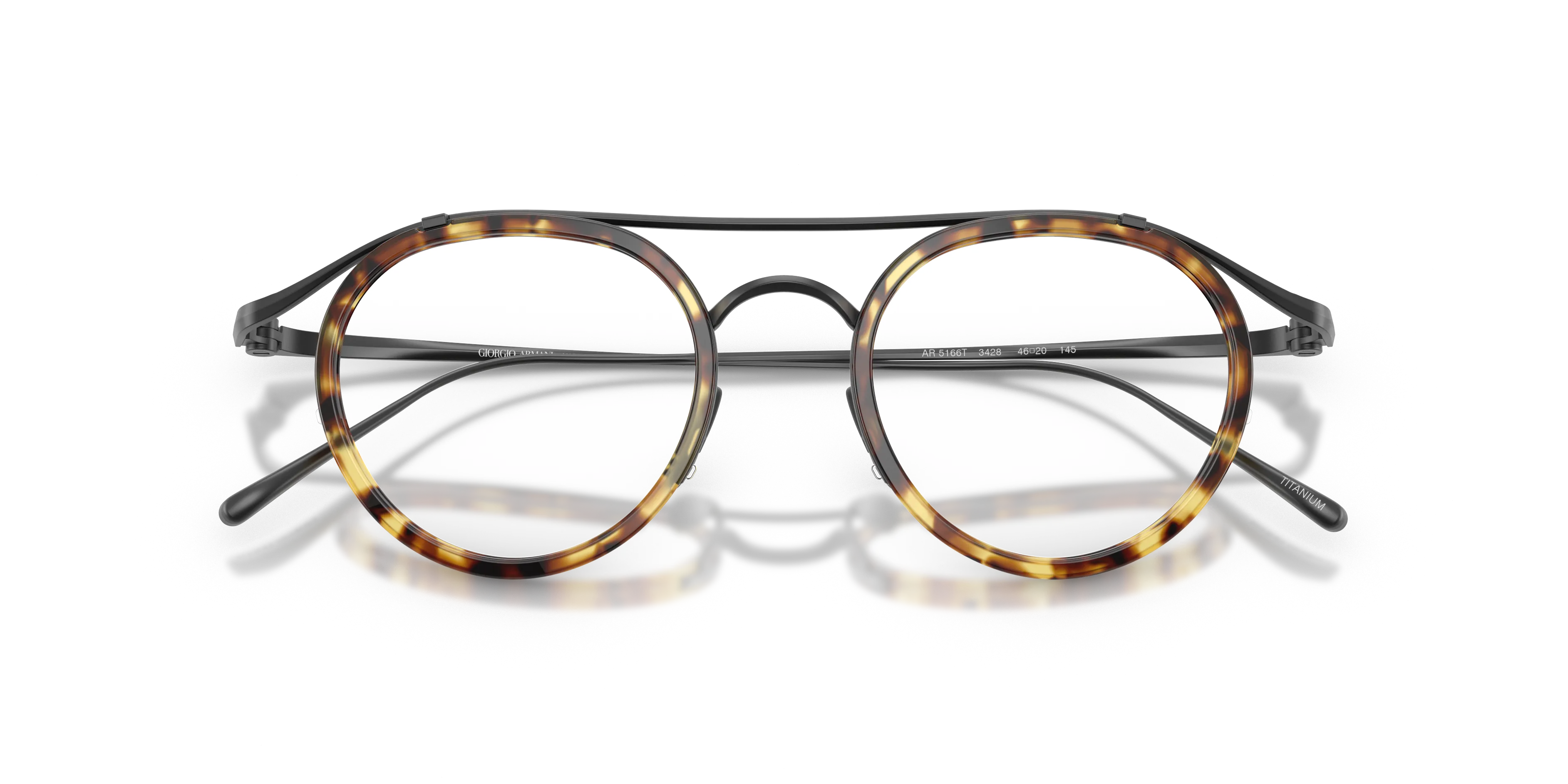 Giorgio Armani AR5166T 3428 Montature da vista Titanio Nero Trasparente Pantos Normale - immagine 2