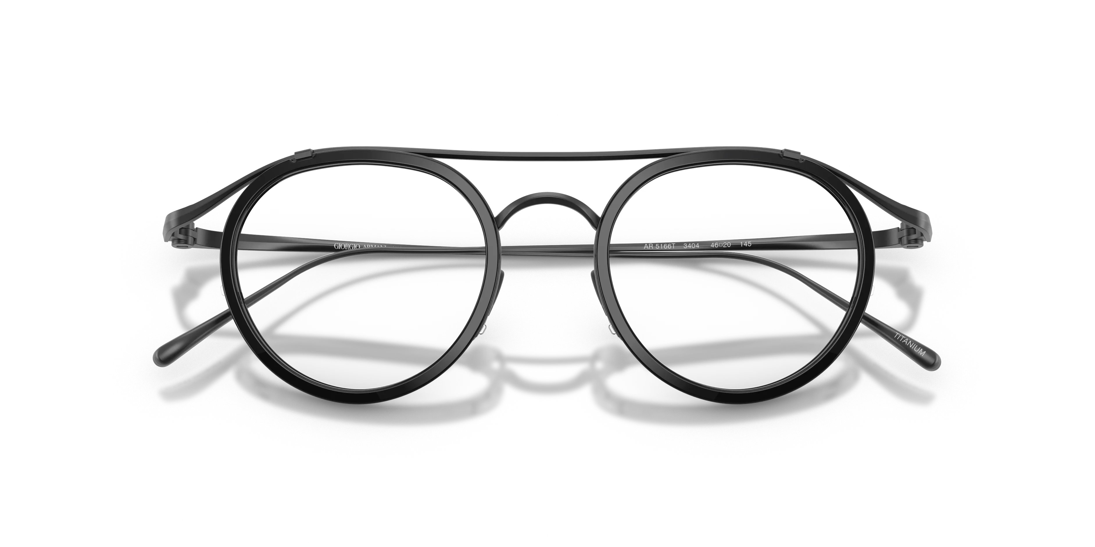 Giorgio Armani AR5166T 3404 Montature da vista Titanio Nero Trasparente Pantos Normale - immagine 2