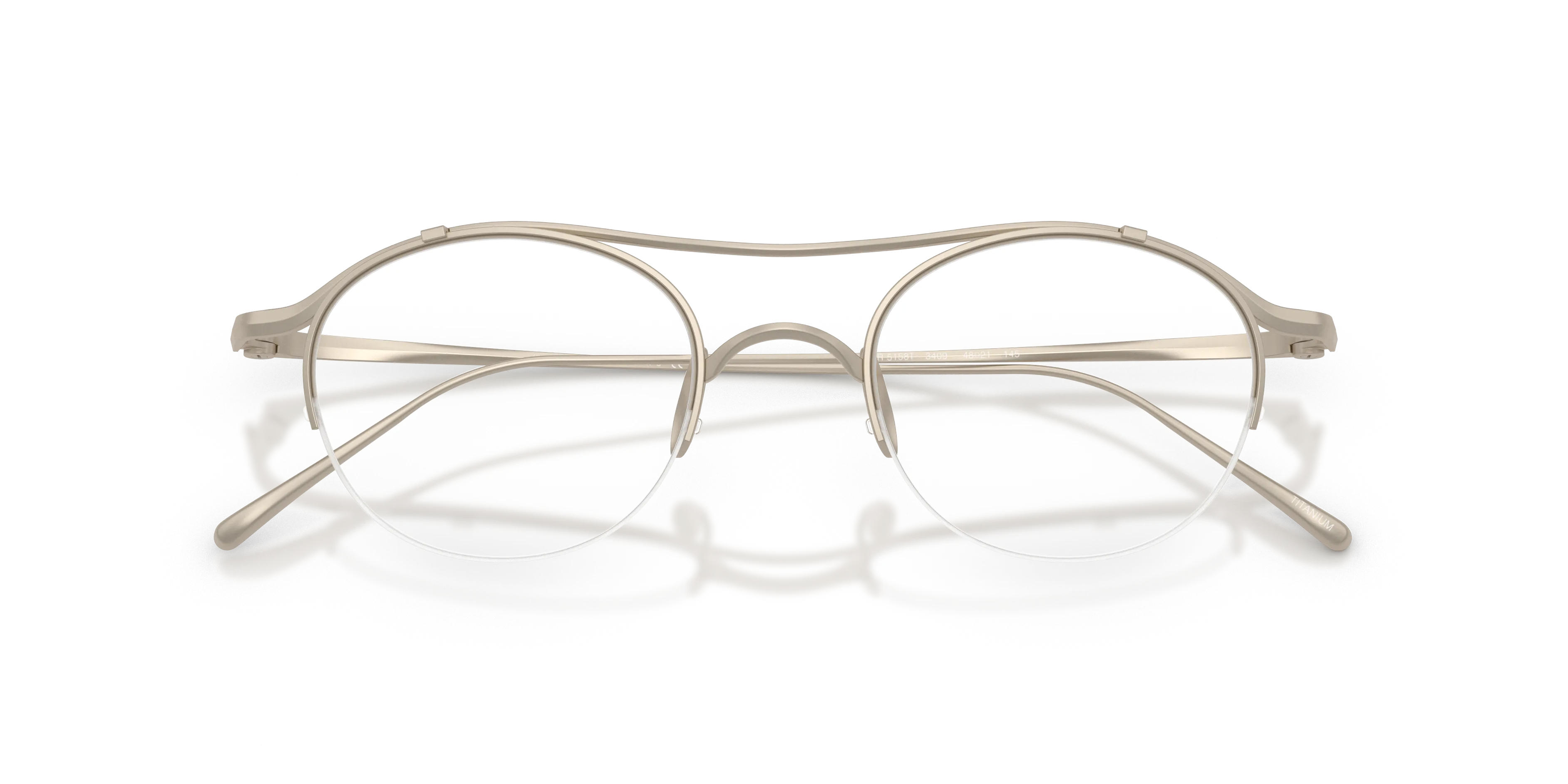 Giorgio Armani AR5158T 3409 Montature da vista Titanio Bronzo Trasparente Rotonda Normale - immagine 2