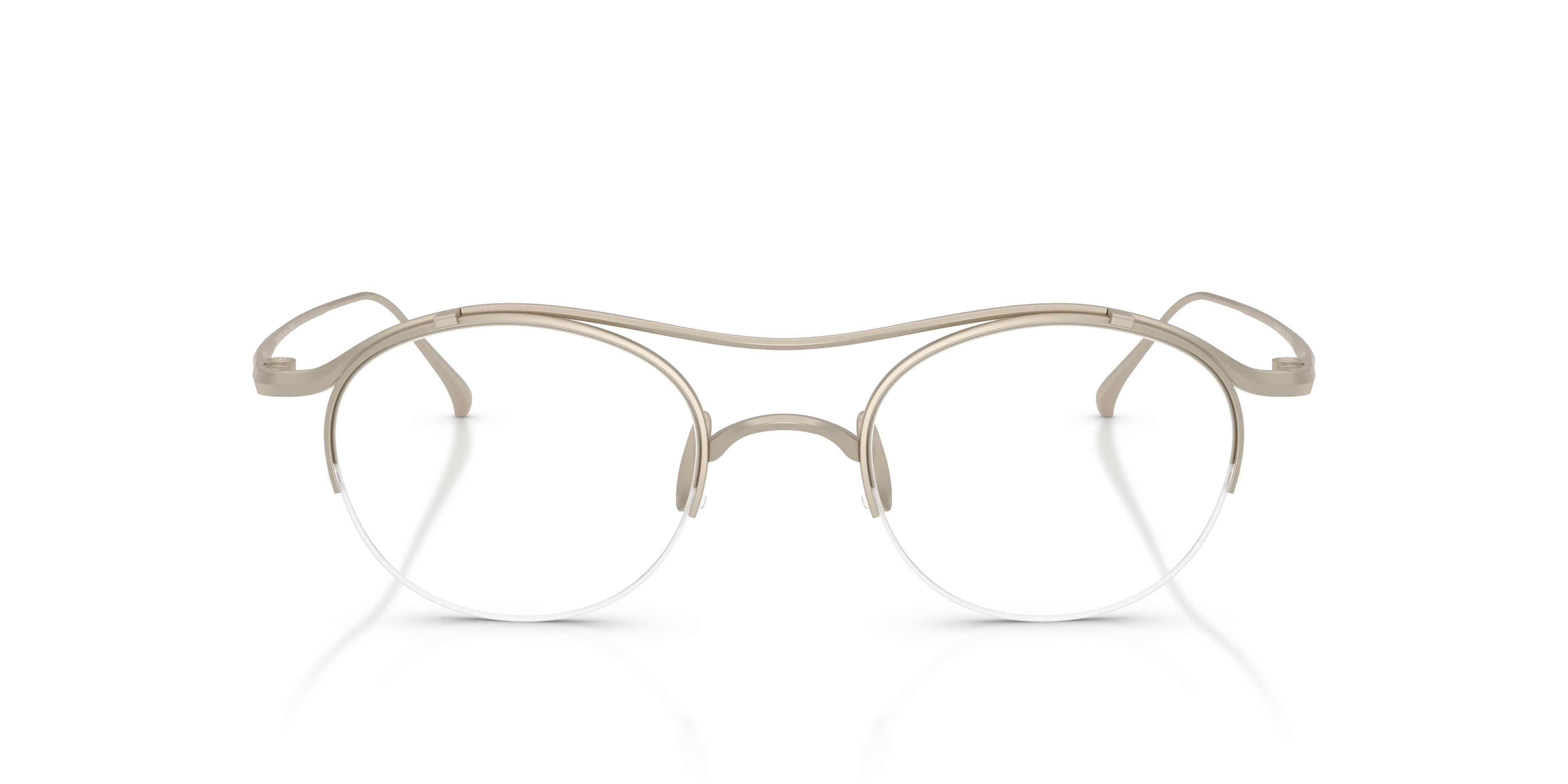 Giorgio Armani AR5158T 3409 Montature da vista Titanio Bronzo Trasparente Rotonda Normale - immagine 3