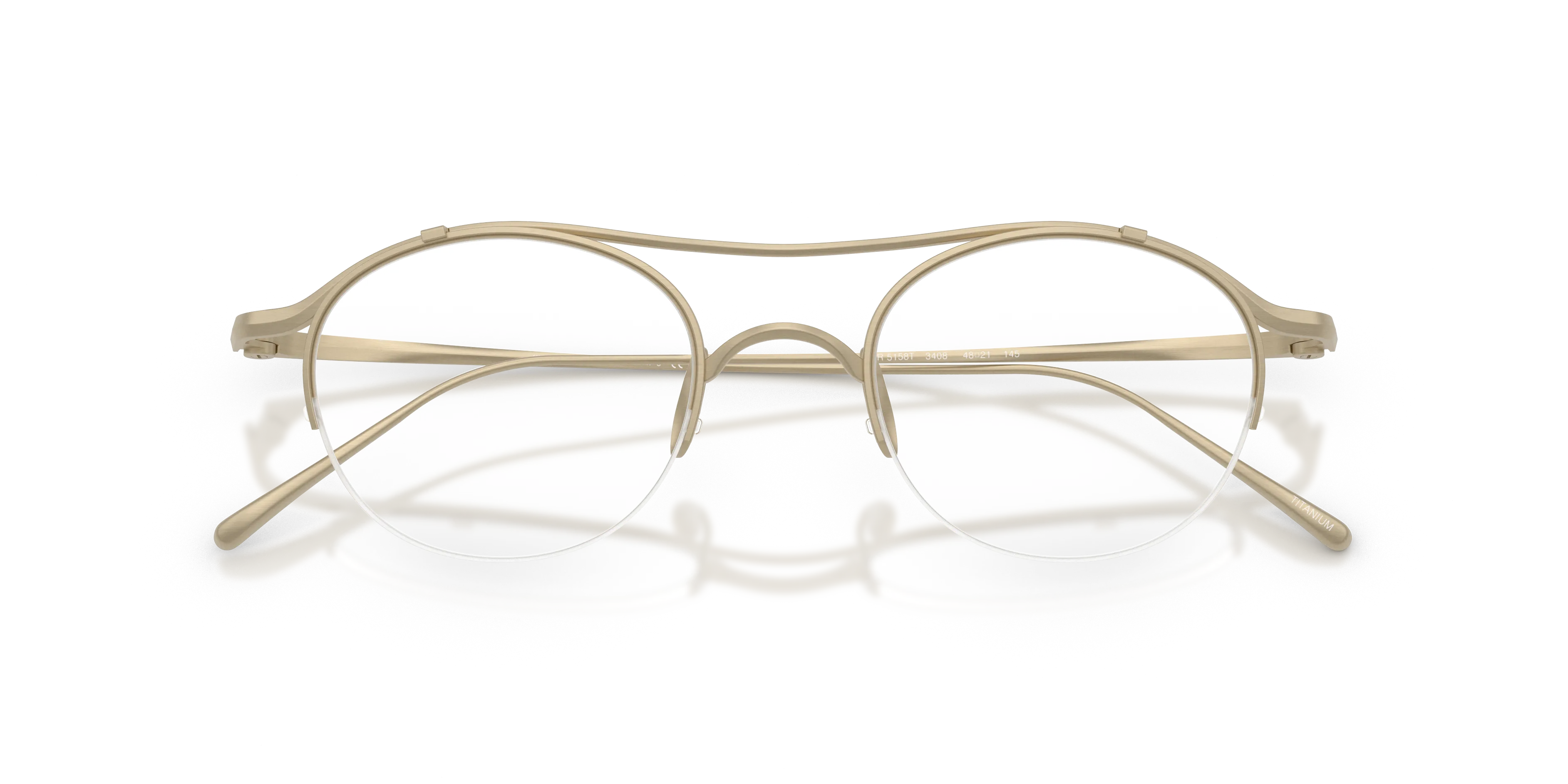 Giorgio Armani AR5158T 3408 Montature da vista Titanio Oro Trasparente Rotonda Normale - immagine 2
